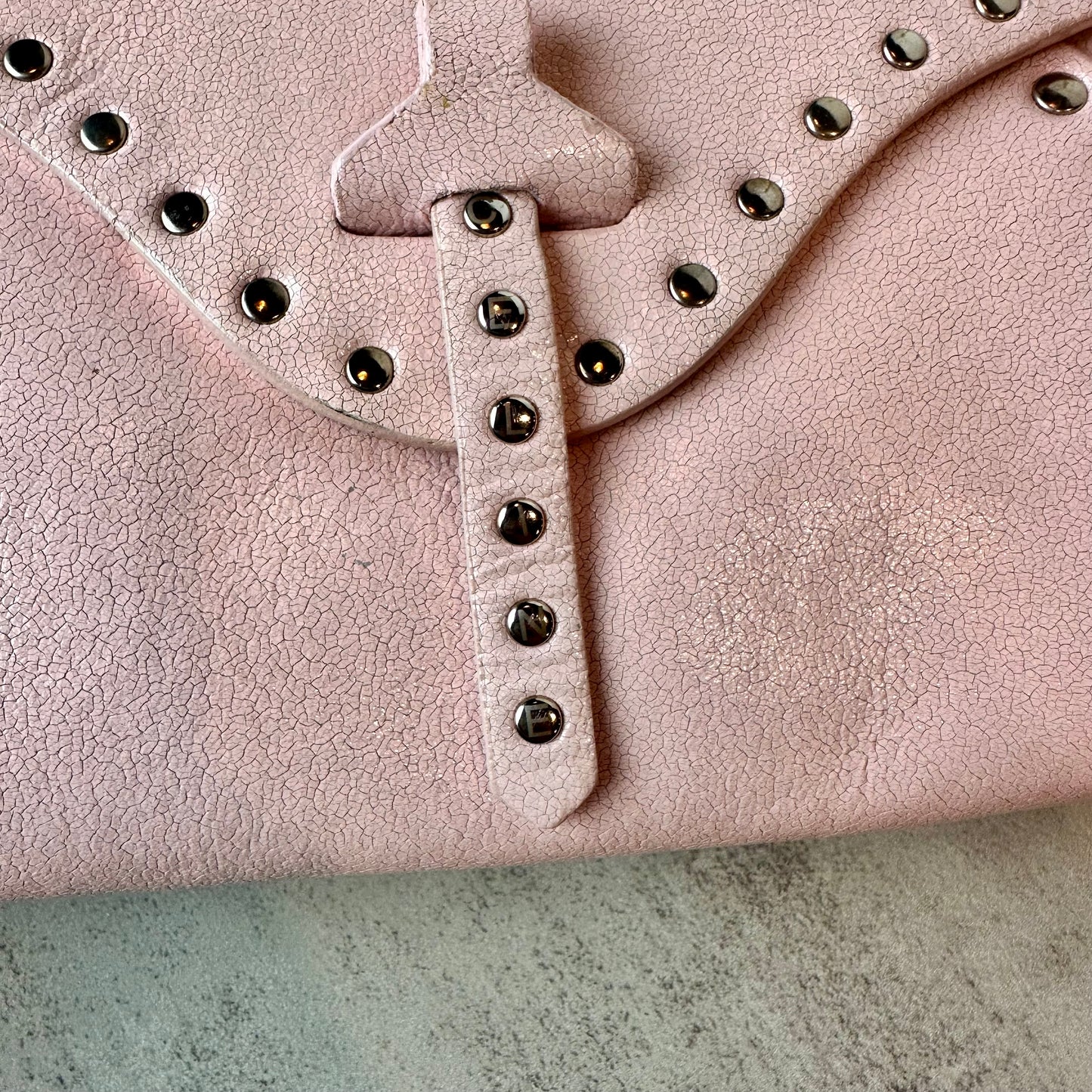 Vintage Celine Pebbled Leather Shoulder Bag