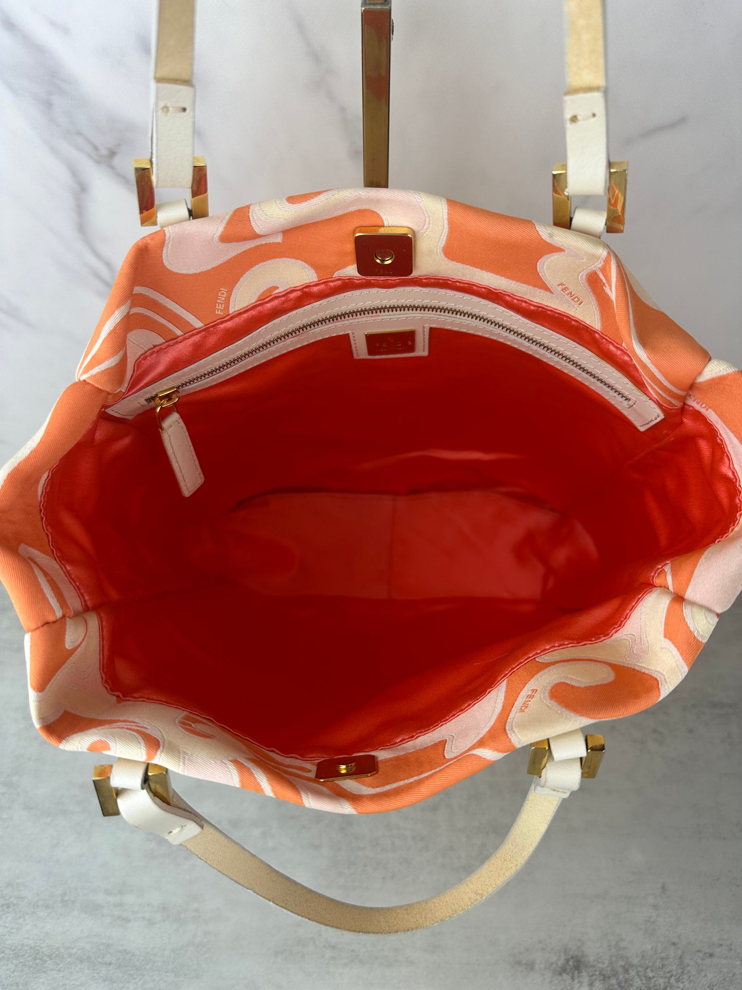 Fendi Orange Swirl Tote