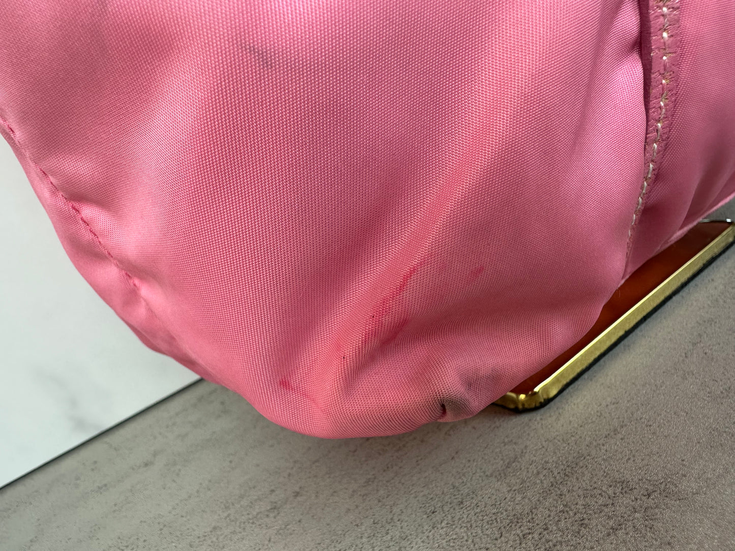 Prada Pink Nylon & Leather Tote