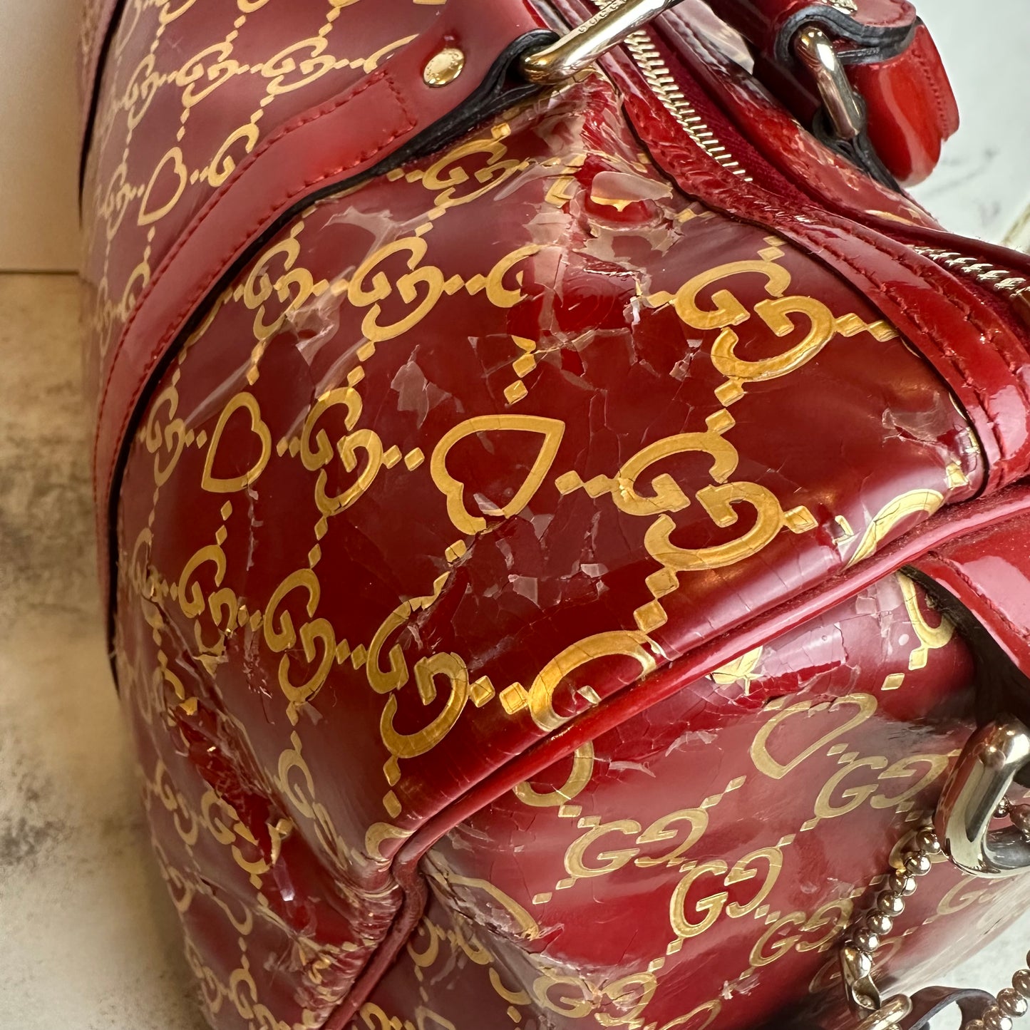 Gucci GG Valentine Medium Joy Boston Bag