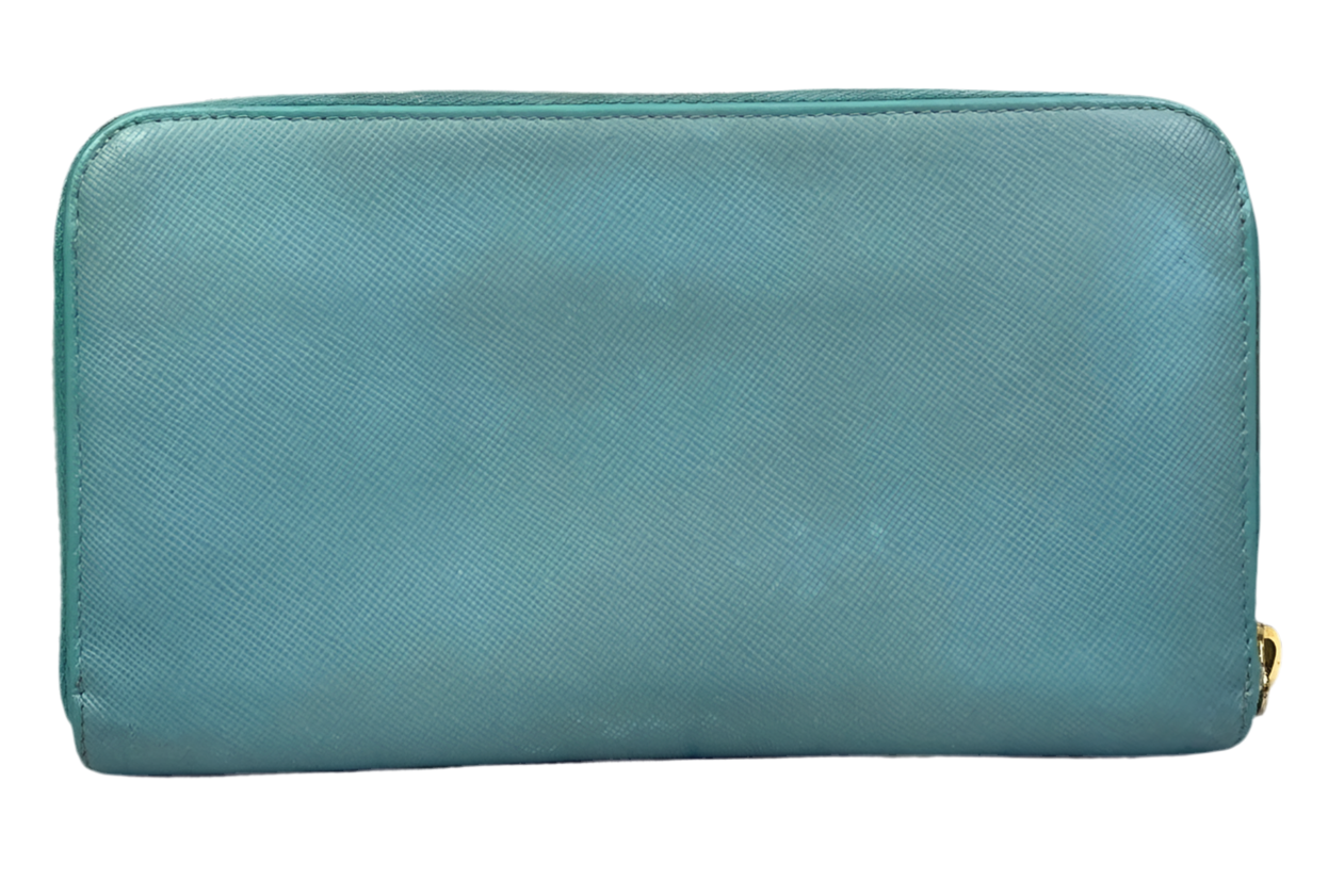 Prada Saffiano Metal Leather Continental Wallet