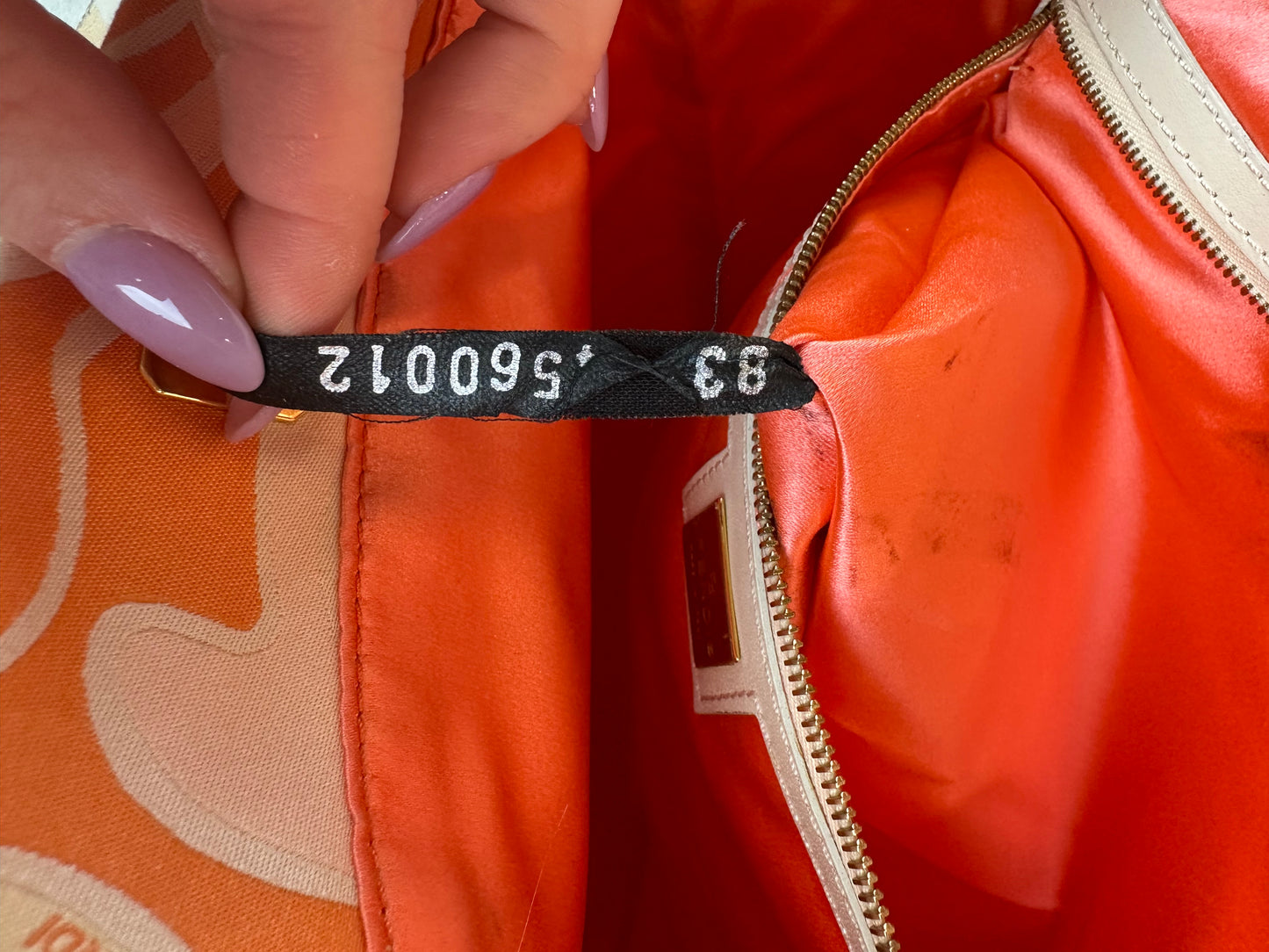 Fendi Orange Swirl Tote