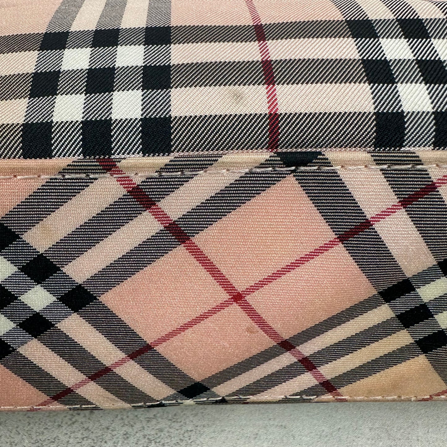 Burberry Nova Check Blue Label Nylon Tote
