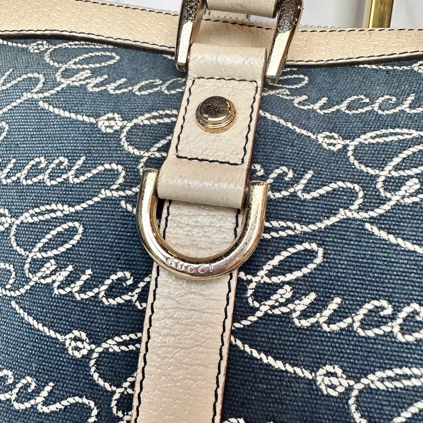 Gucci Nautical Print Abbey D- Ring Shoulder Bag