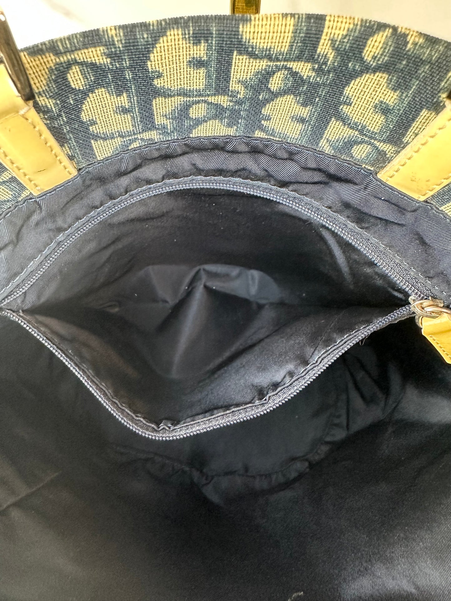 Christian Dior Navy Blue Tote Bag