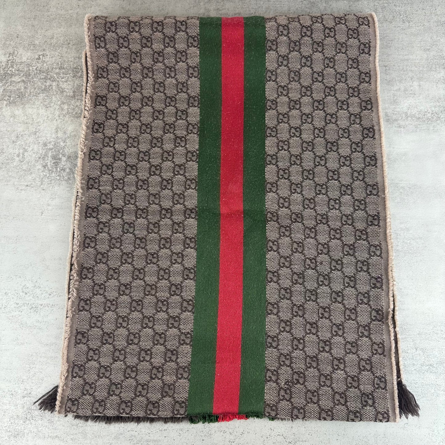 Gucci Monogram Sherry Line Wool Scarf