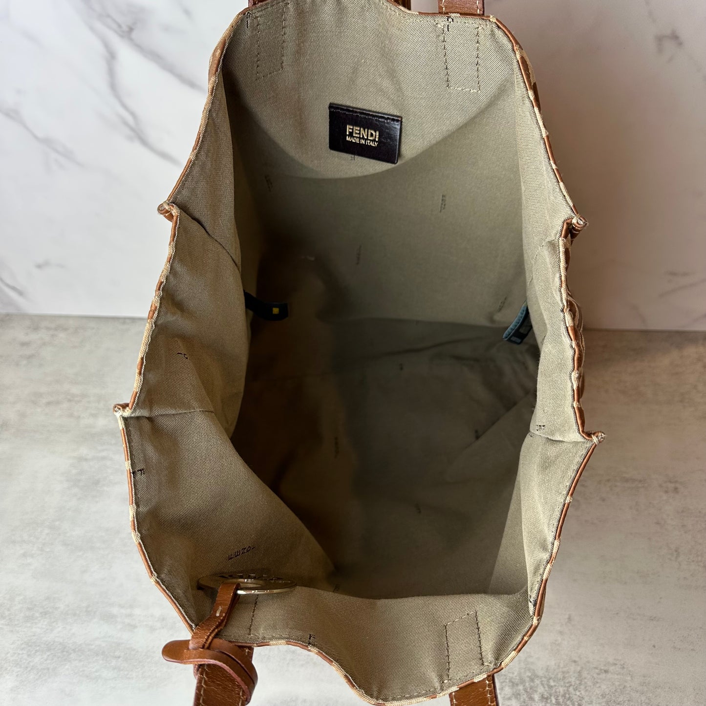 Fendi Leopard Jacquard Shopper Tote