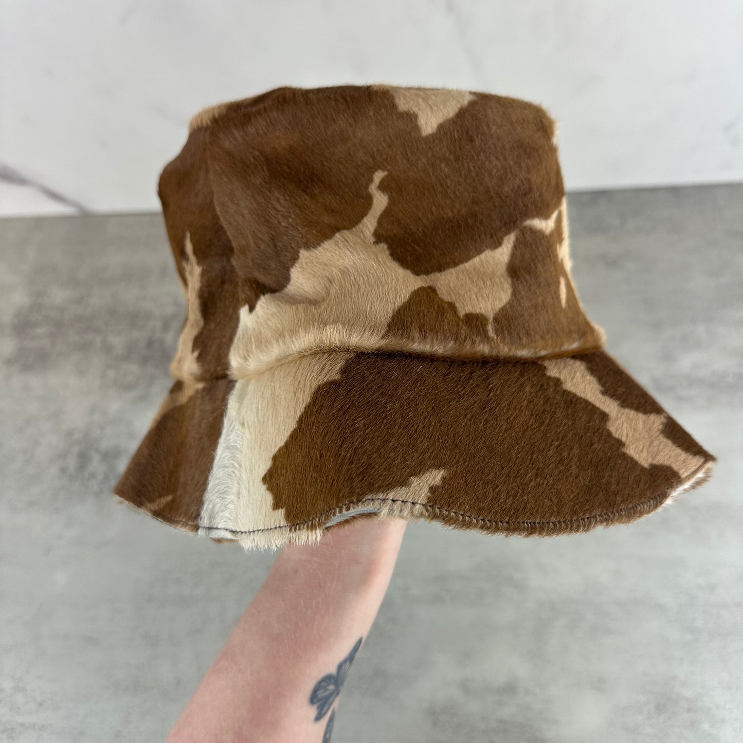 Bottega Veneta Calf Hair Bucket Hat