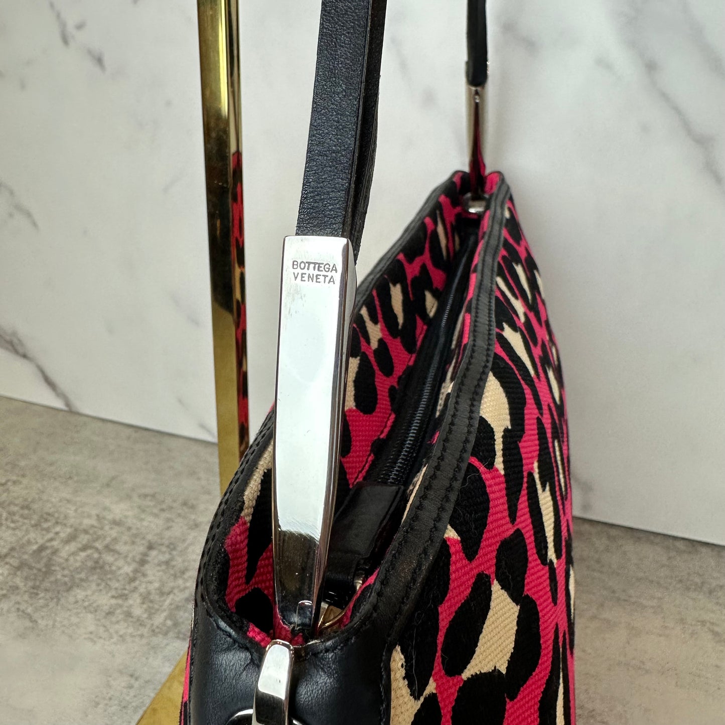 Bottega Veneta Vintage Leopard Shoulder Bag
