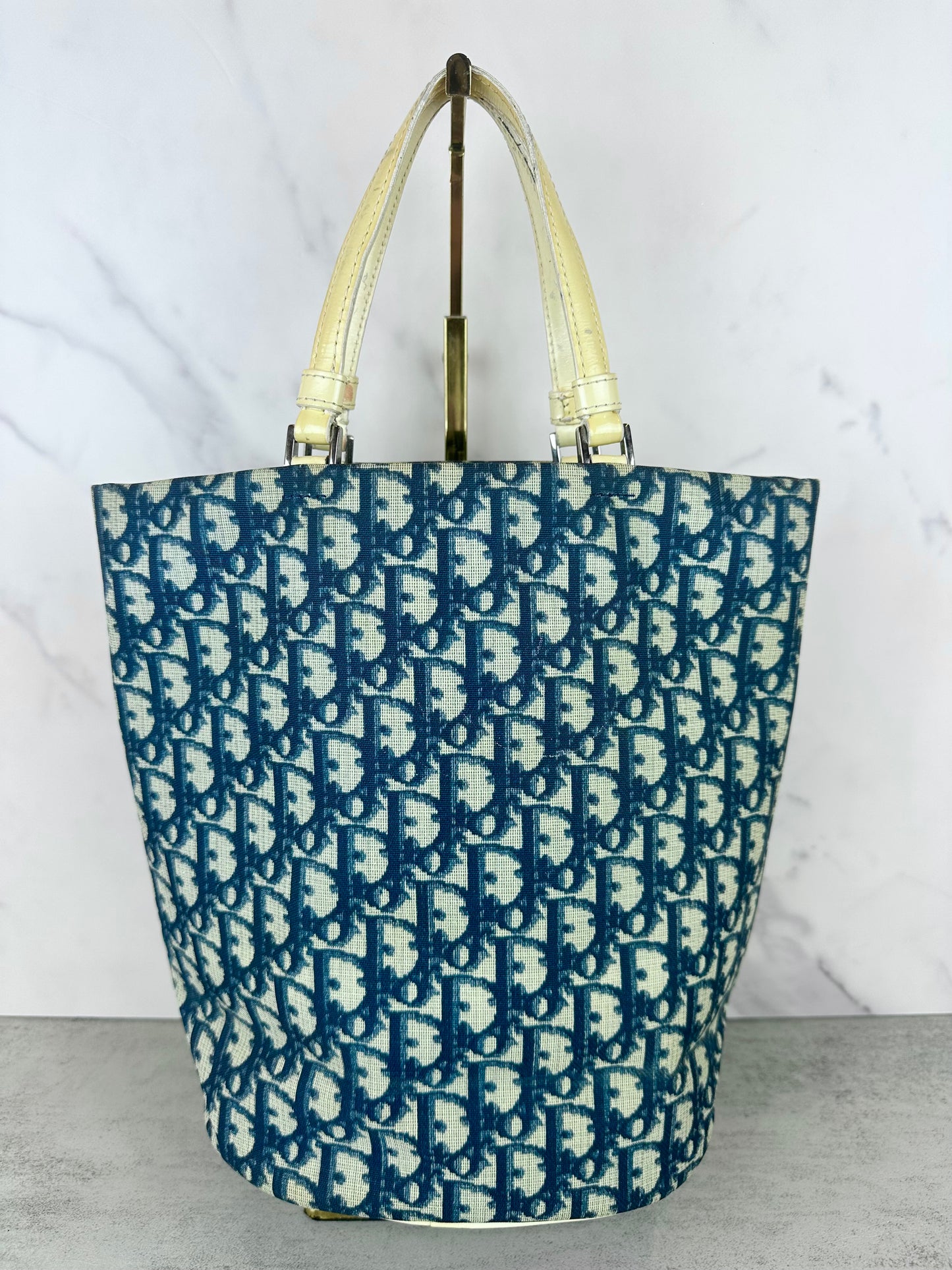 Christian Dior Navy Blue Tote Bag