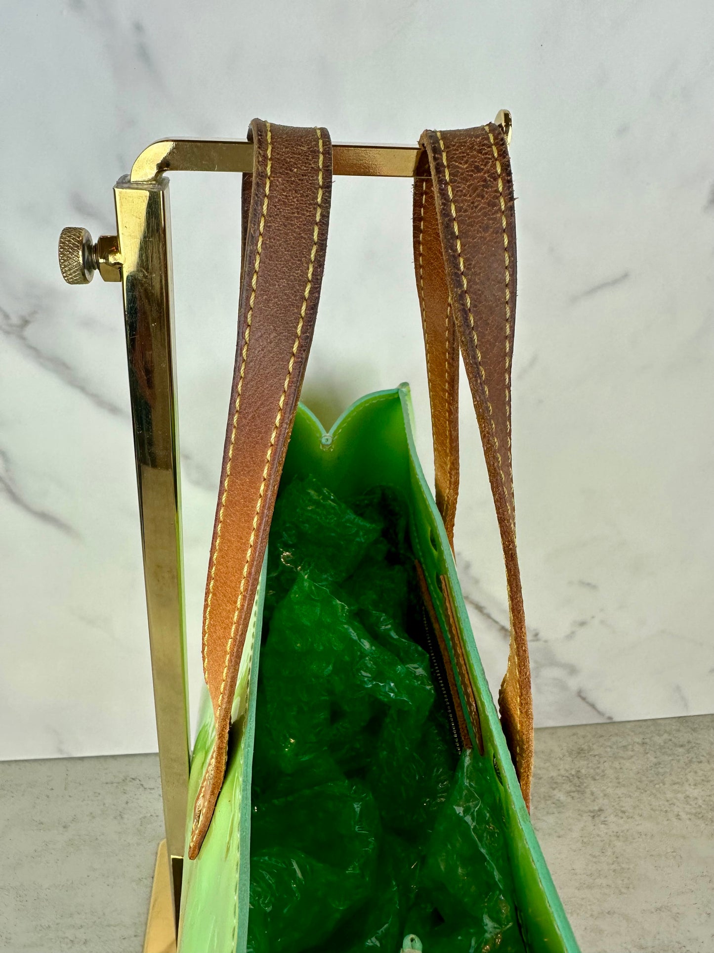 Louis Vuitton Green Vernis Reade PM