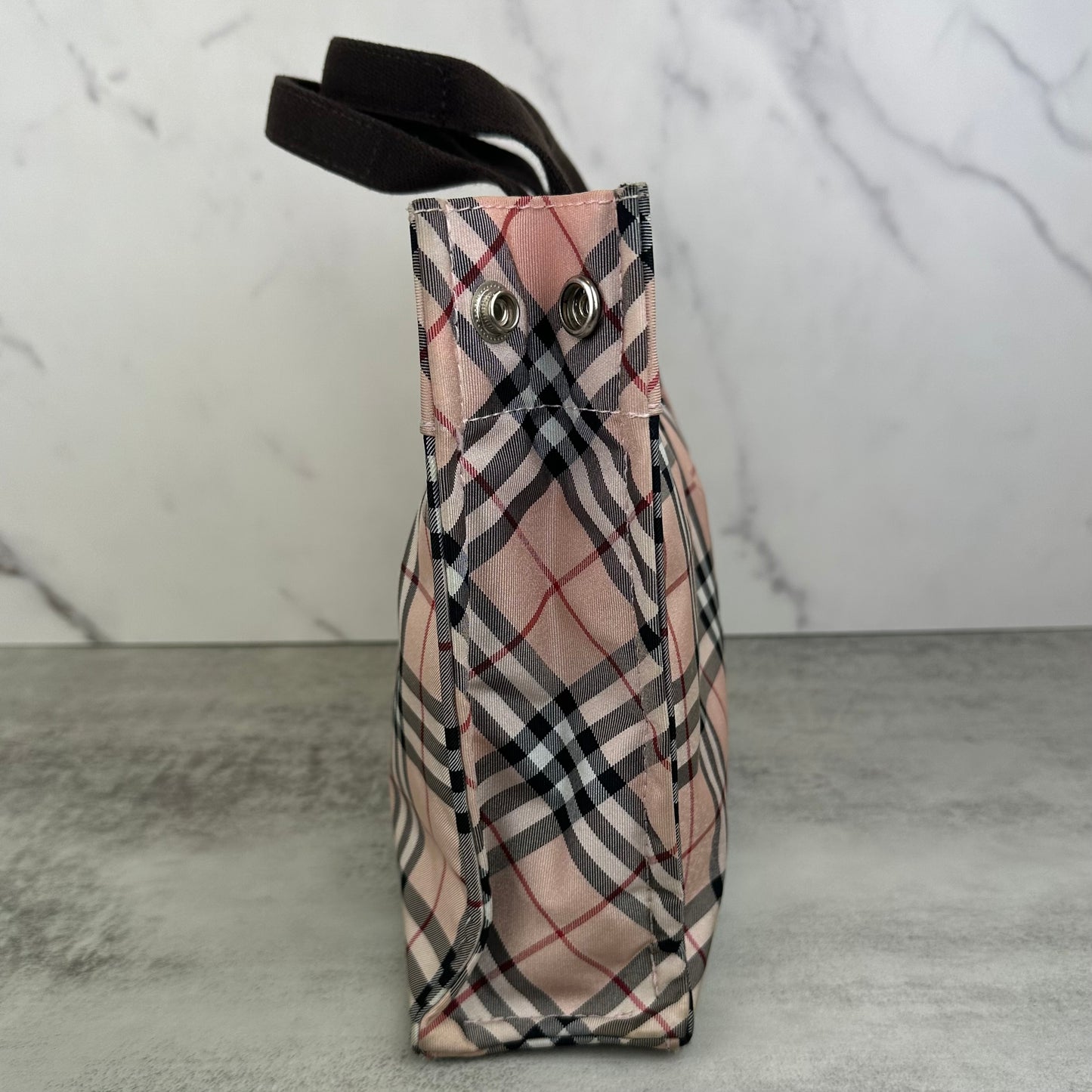 Burberry Nova Check Blue Label Nylon Tote