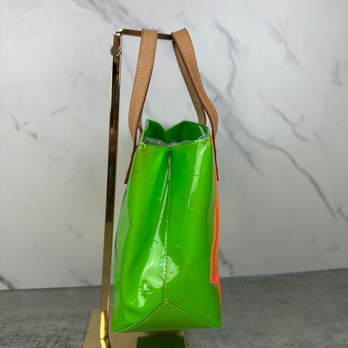 Louis Vuitton Green Vernis Reade PM Limited Edition Robert Wilson