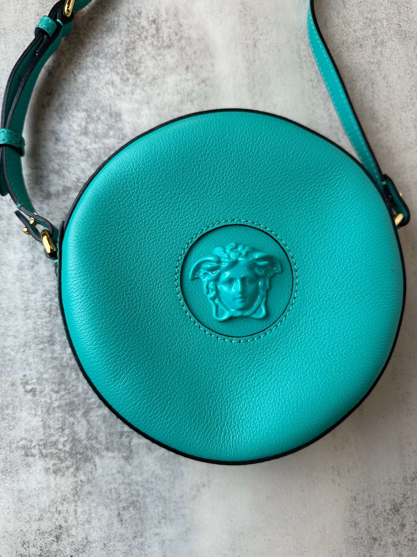 Versace Disco Medusa Head Leather Crossbody Bag