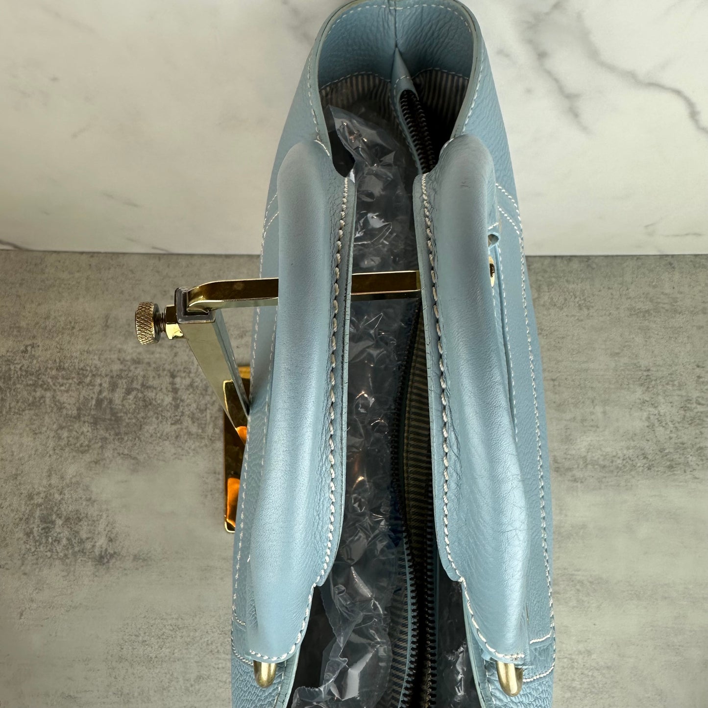Celine Blue Leather Boogie Bag