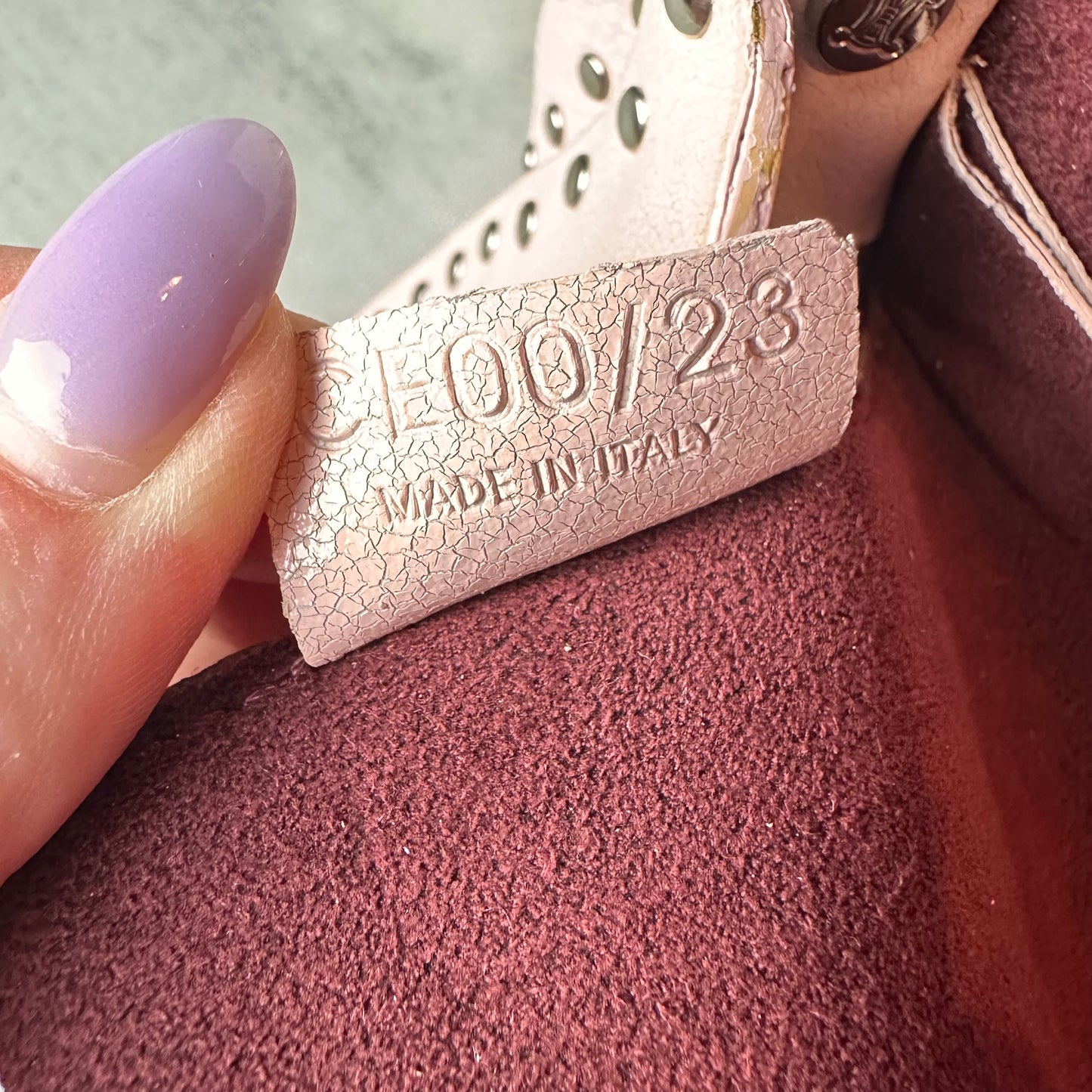 Vintage Celine Pebbled Leather Shoulder Bag