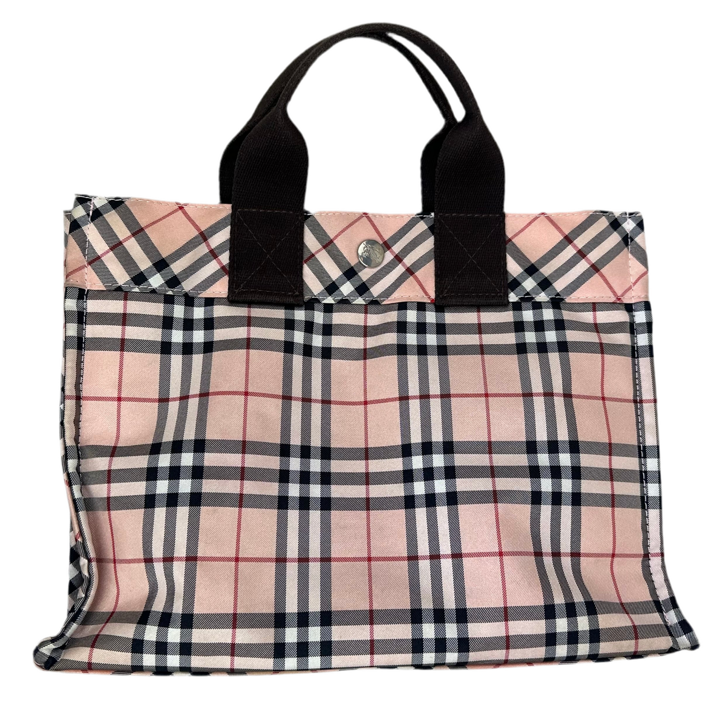 Burberry Nova Check Blue Label Nylon Tote