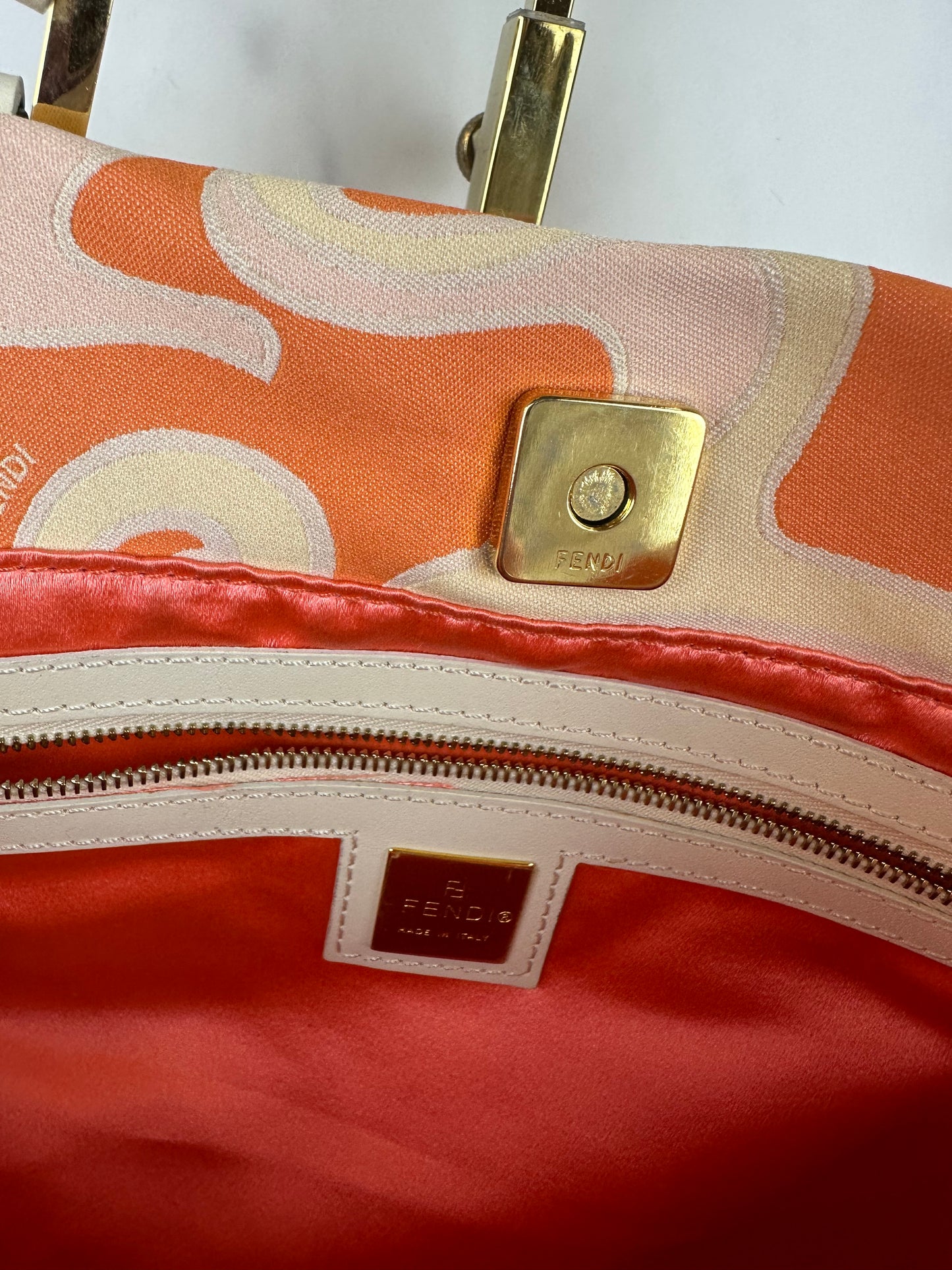Fendi Orange Swirl Tote