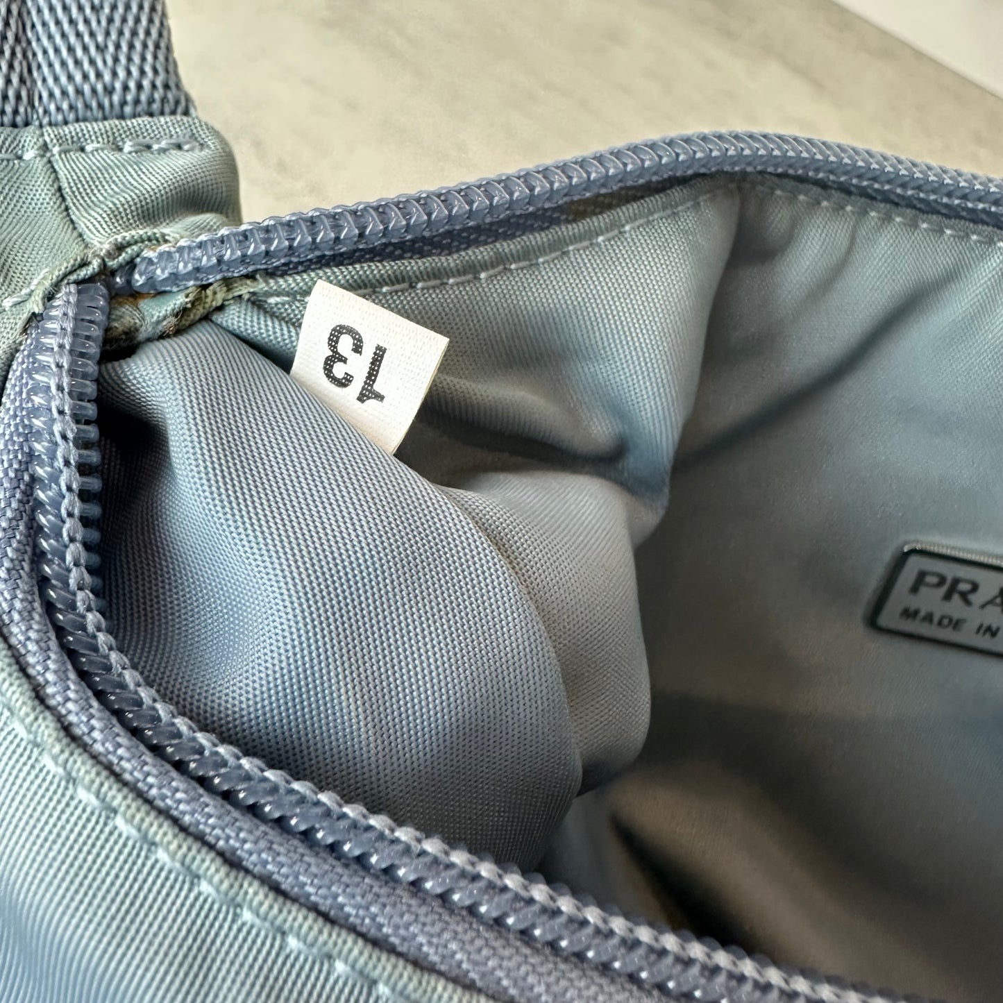 Prada Blue Nylon Pochette