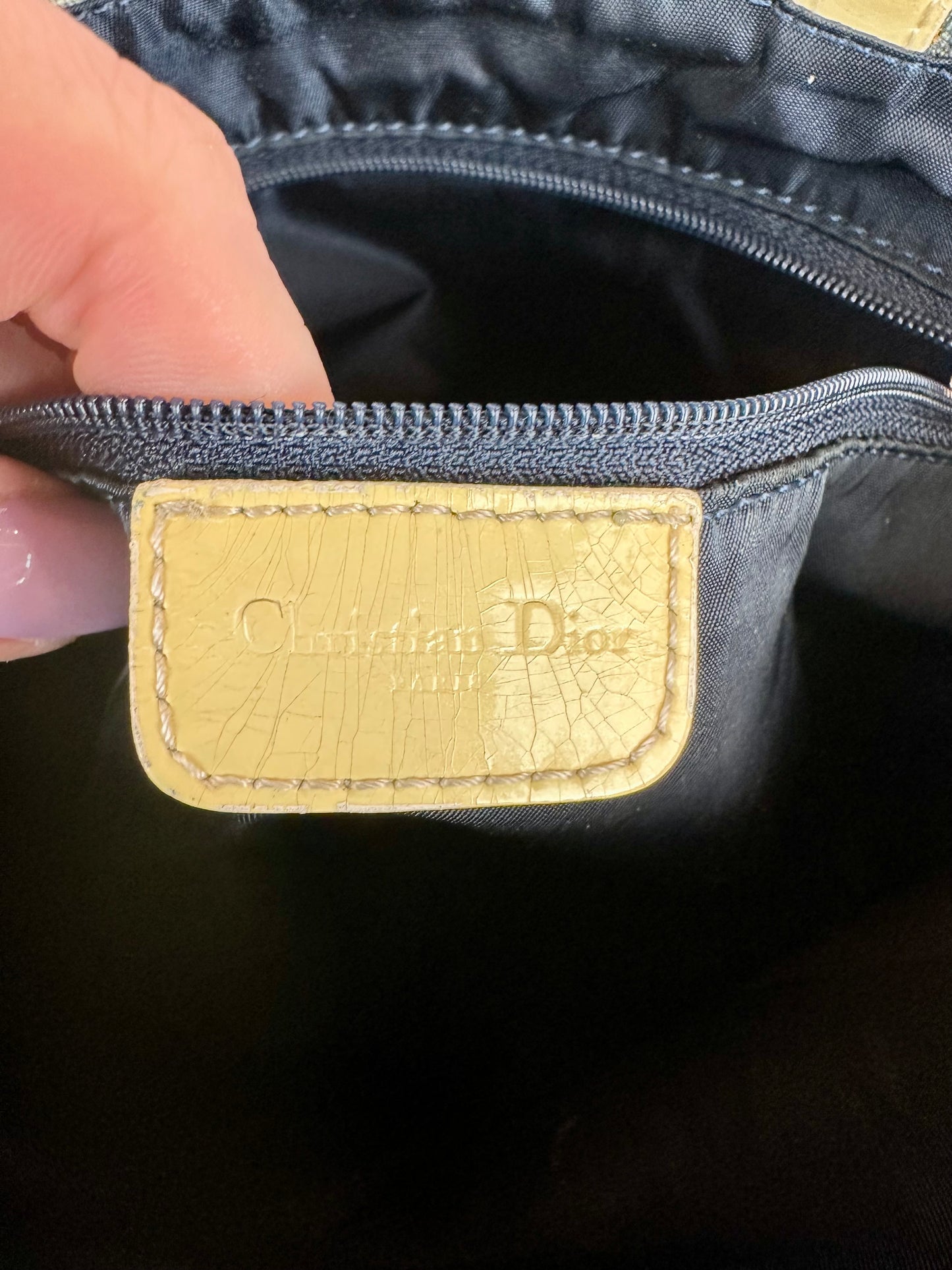 Christian Dior Navy Blue Tote Bag