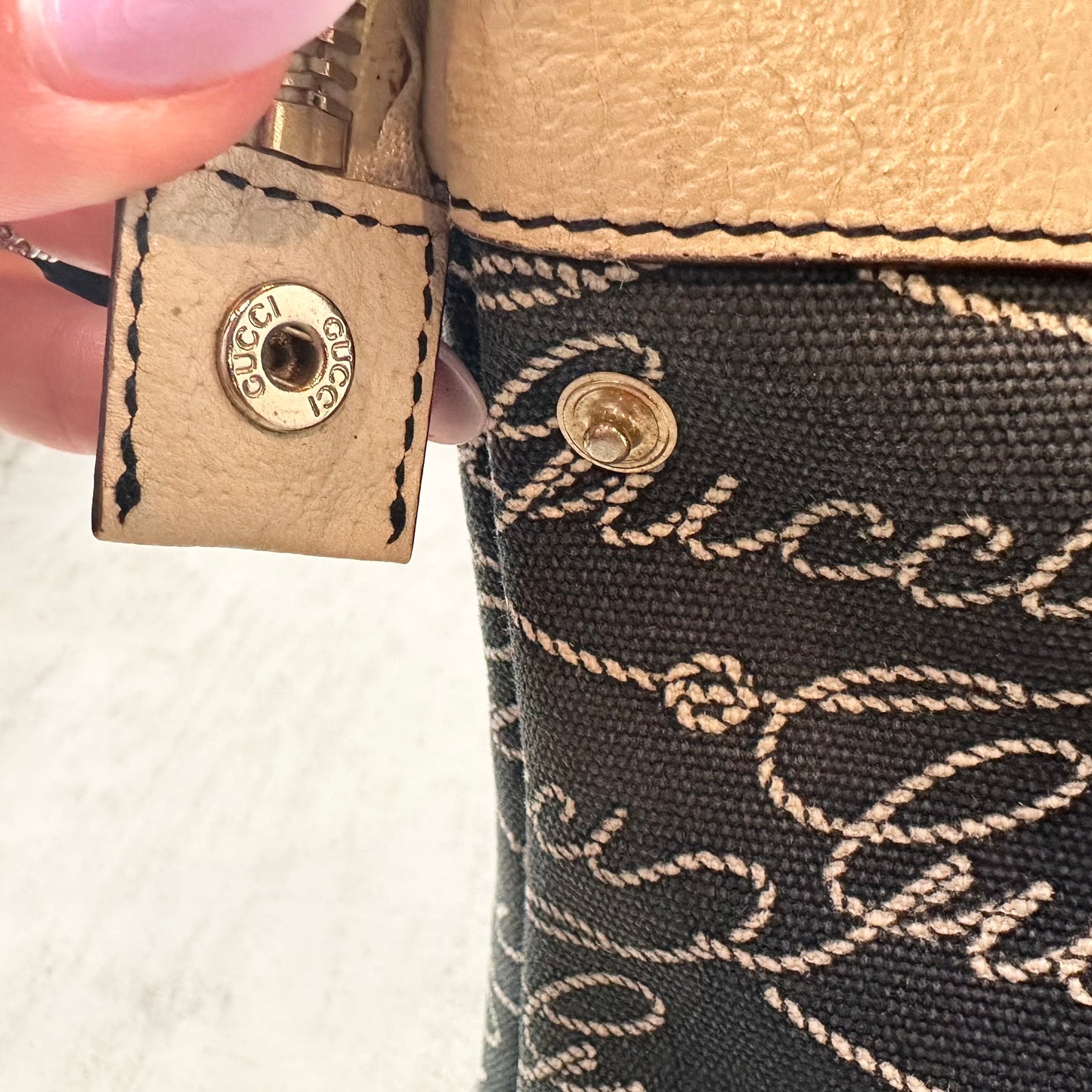 Gucci Nautical Print Abbey D- Ring Shoulder Bag