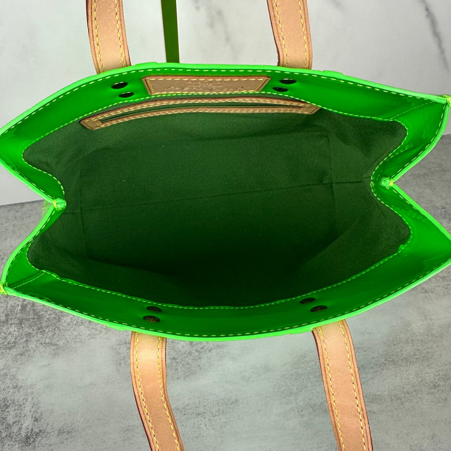 Louis Vuitton Green Vernis Reade PM Limited Edition Robert Wilson