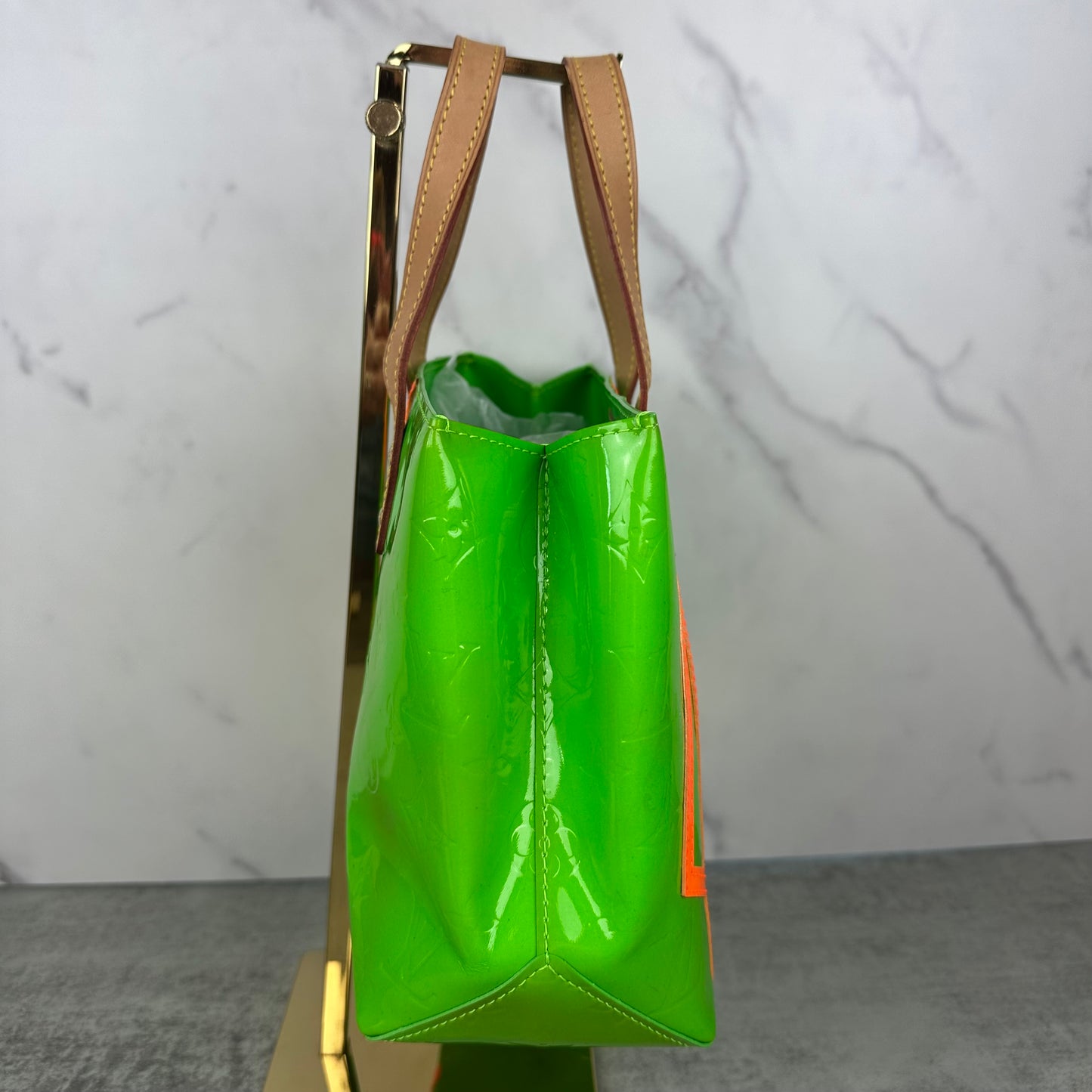 Louis Vuitton Green Vernis Reade PM Limited Edition Robert Wilson