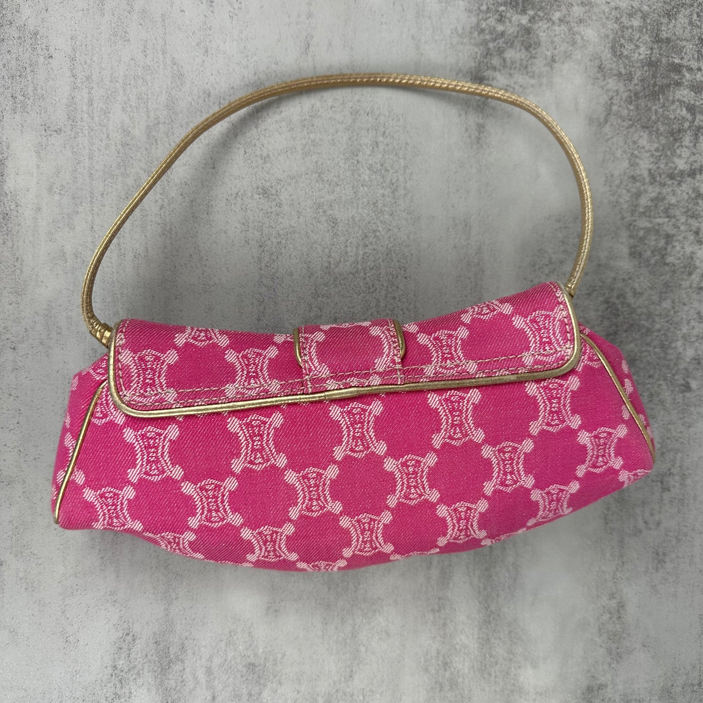 Celine Macadam Pink Denim Pochette