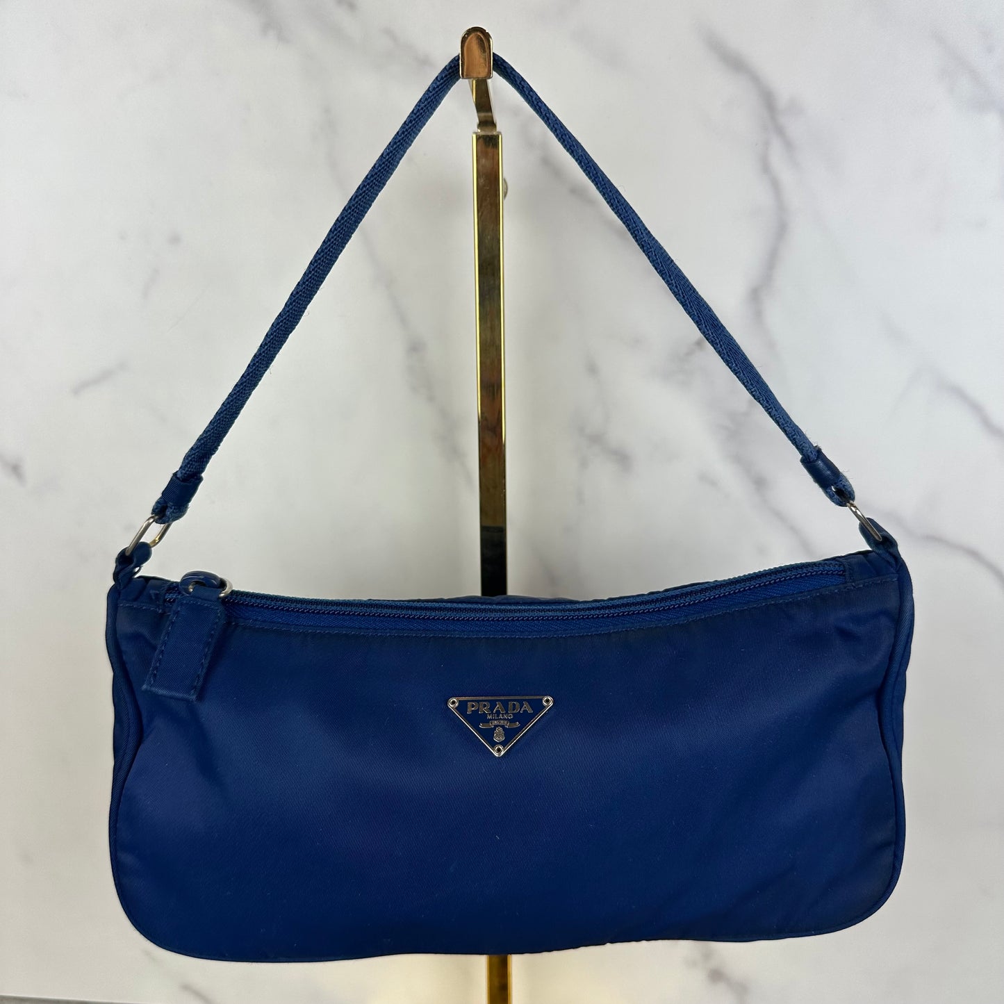 Blue Prada Nylon Pochette