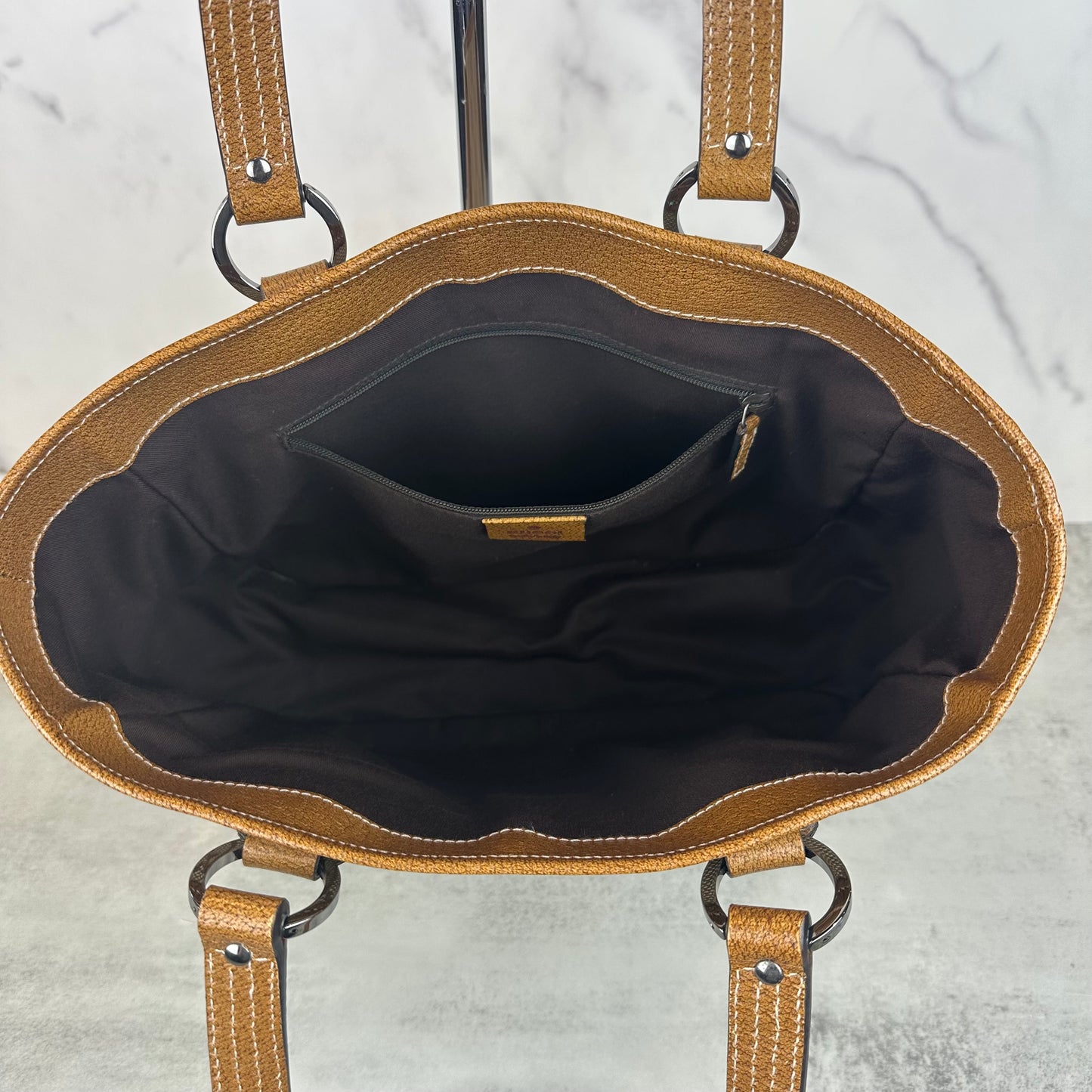 Gucci GG Monogram Canvas & Leather Tote