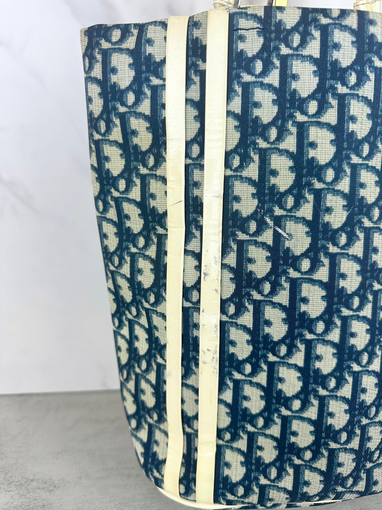 Christian Dior Navy Blue Tote Bag