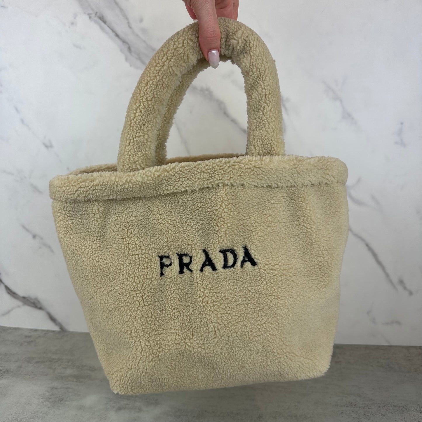 Prada Teddy Shearling VIP Tote