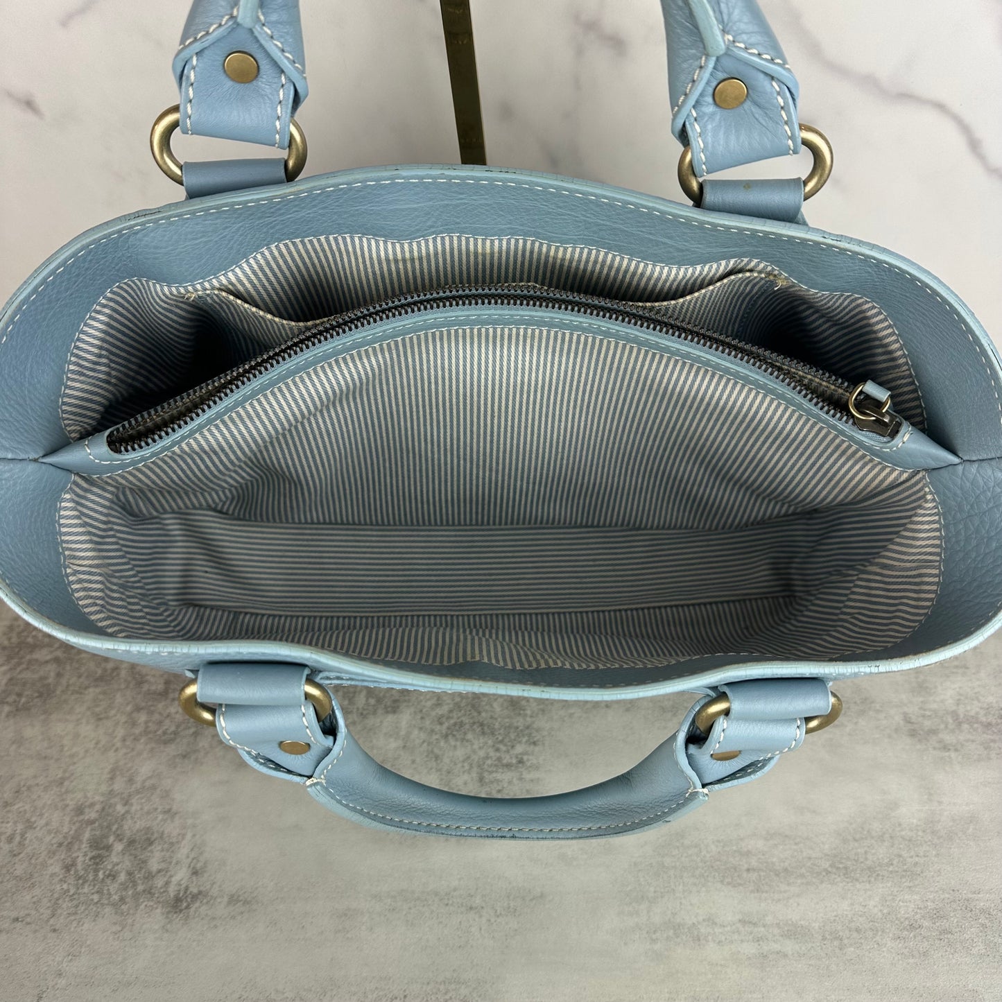 Celine Blue Leather Boogie Bag