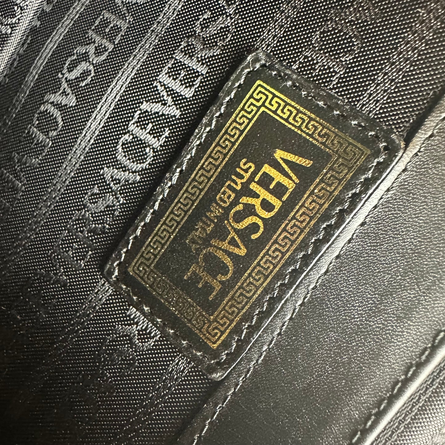Vintage Versace Ostrich Leather Vanity Bag