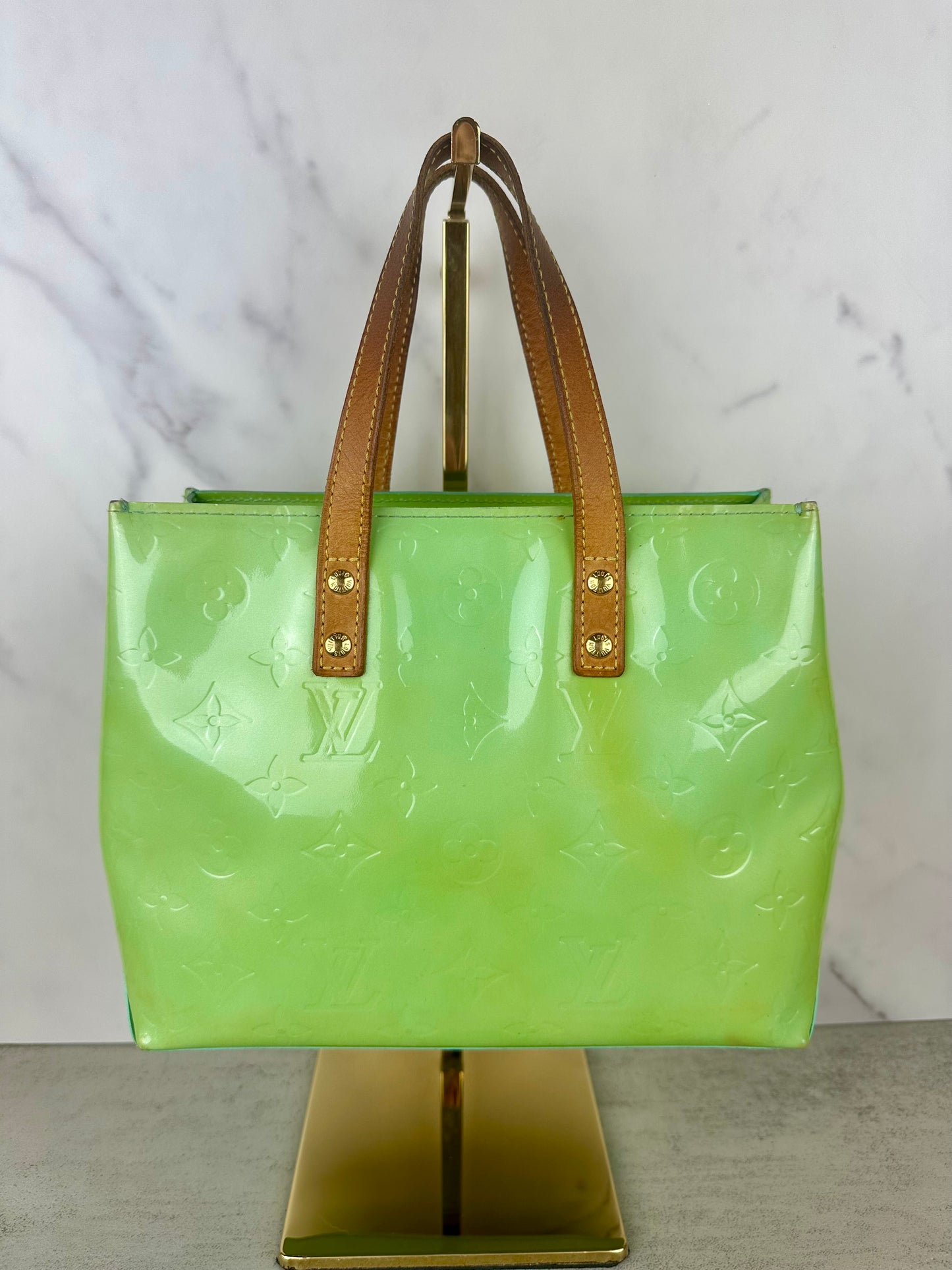 Louis Vuitton Green Vernis Reade PM