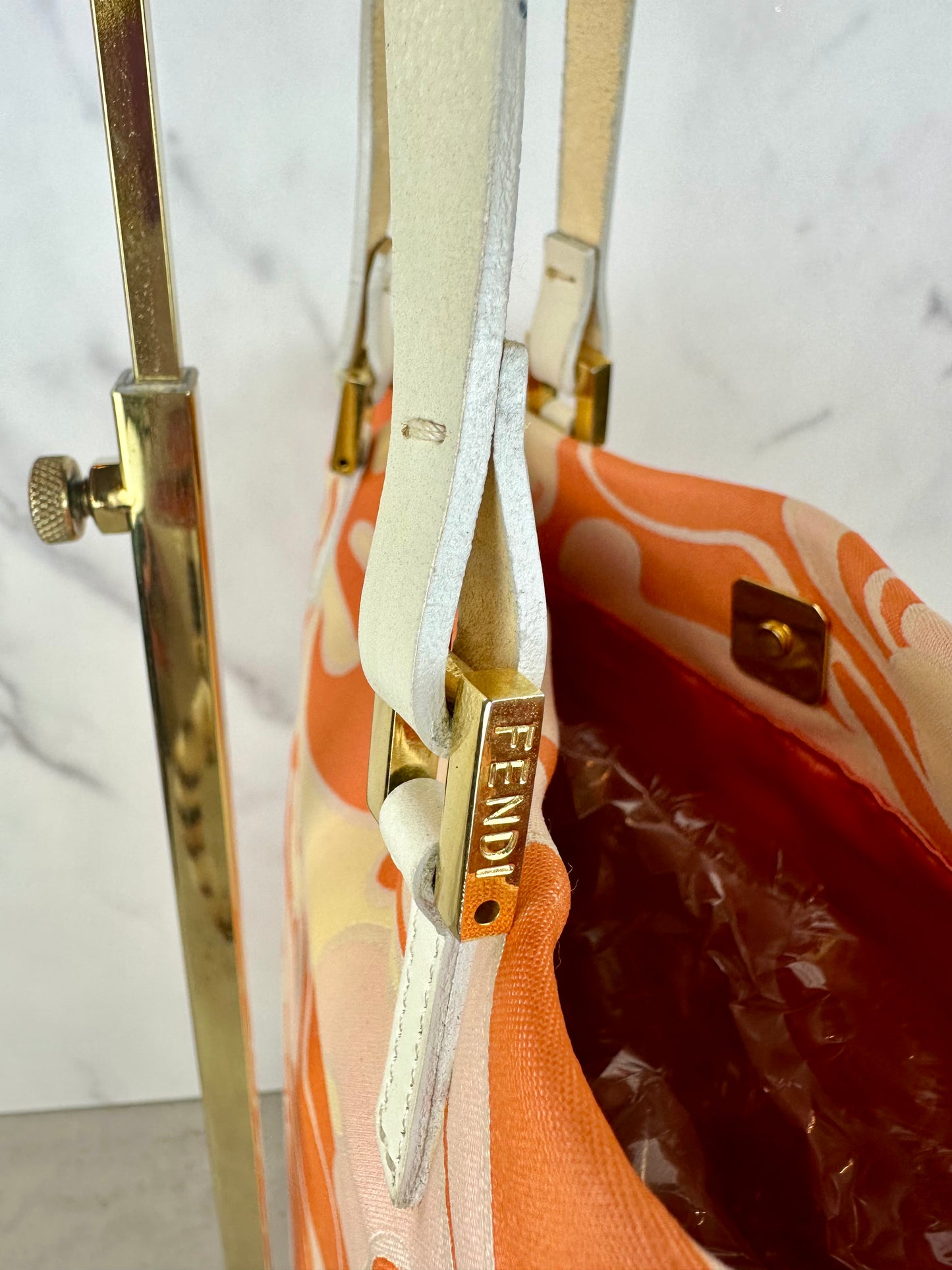 Fendi Orange Swirl Tote