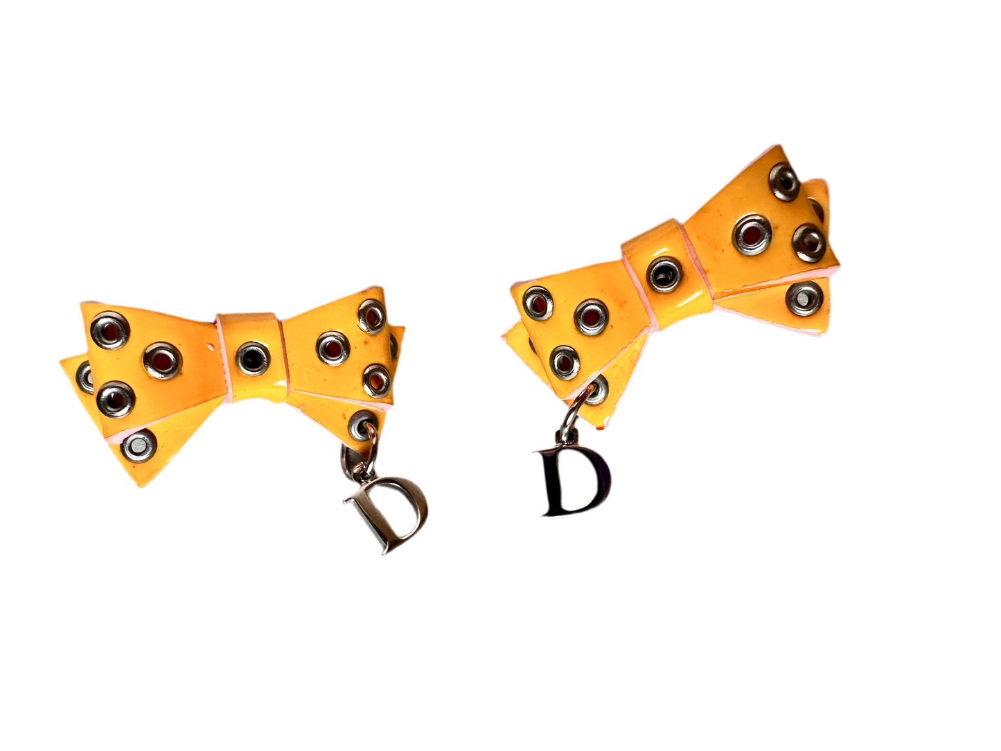 Dior Leather Bow Earrings