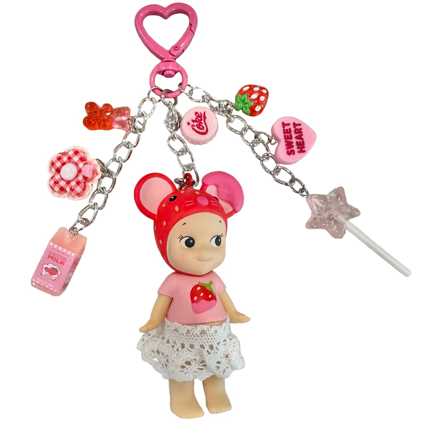 Sonny Angel Strawberry Love Mouse Charm