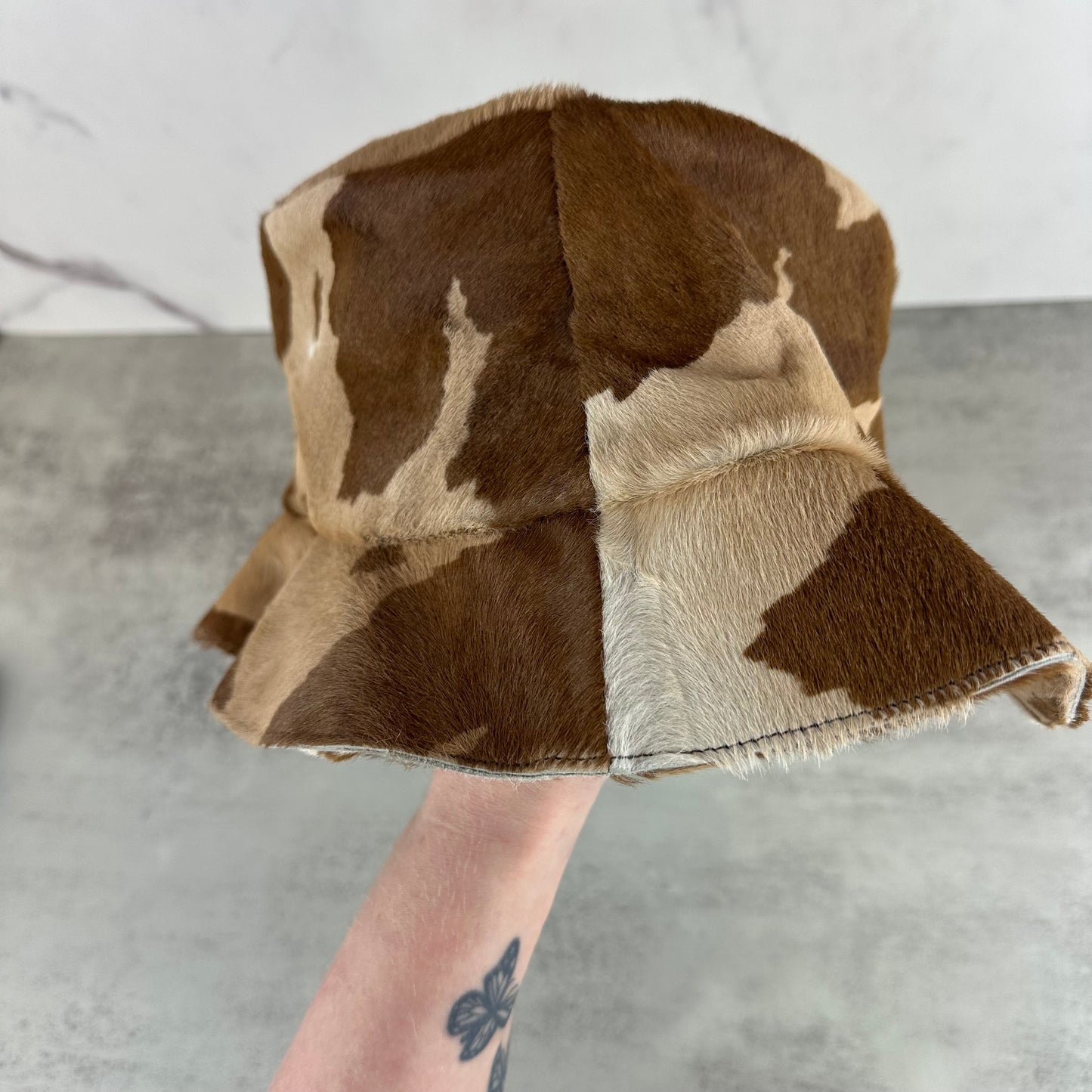 Bottega Veneta Calf Hair Bucket Hat