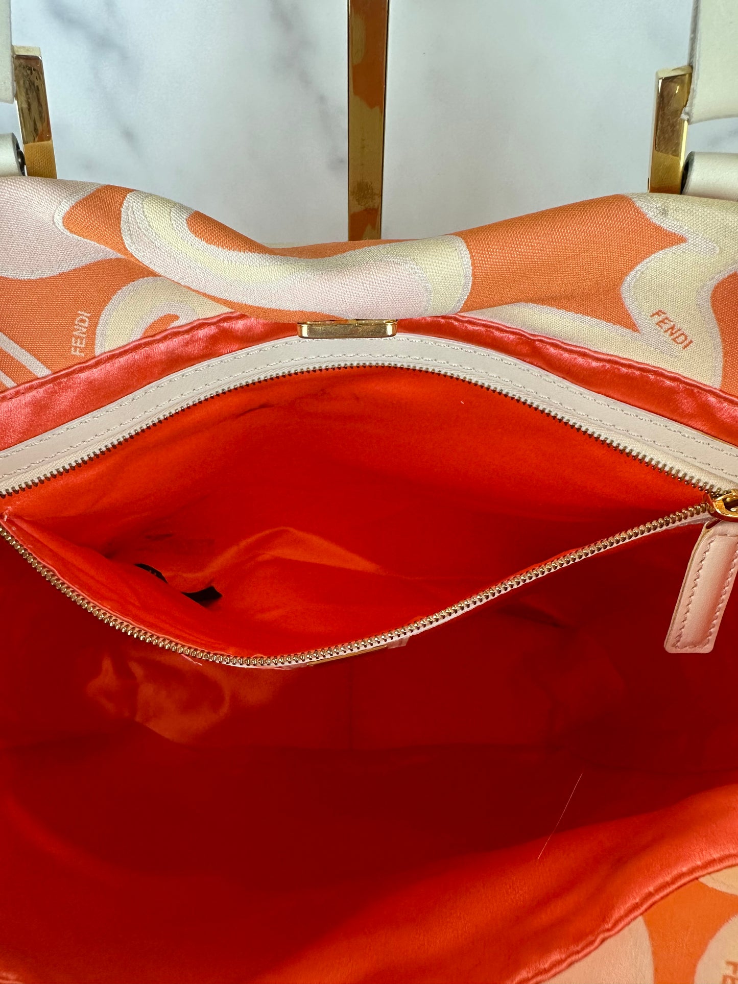 Fendi Orange Swirl Tote