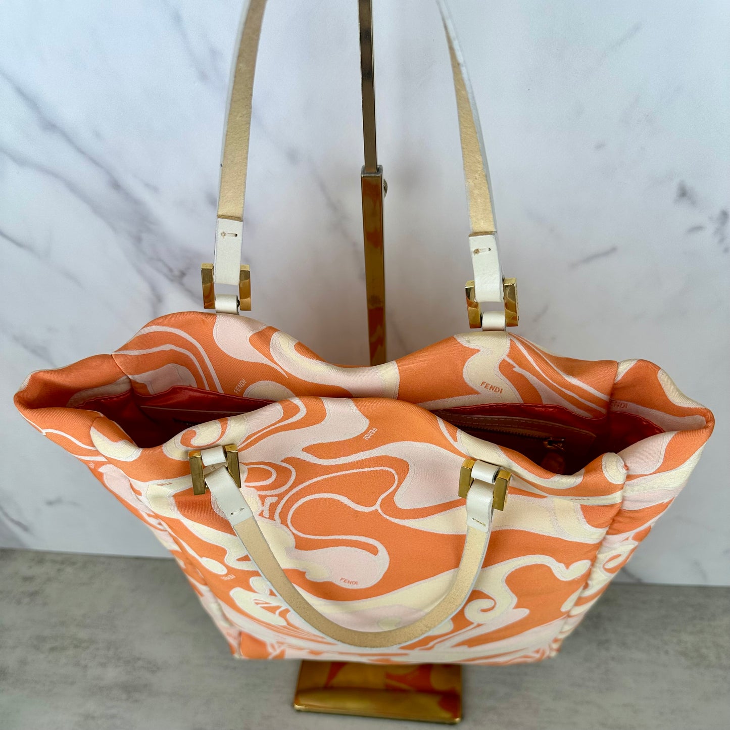 Fendi Orange Swirl Tote