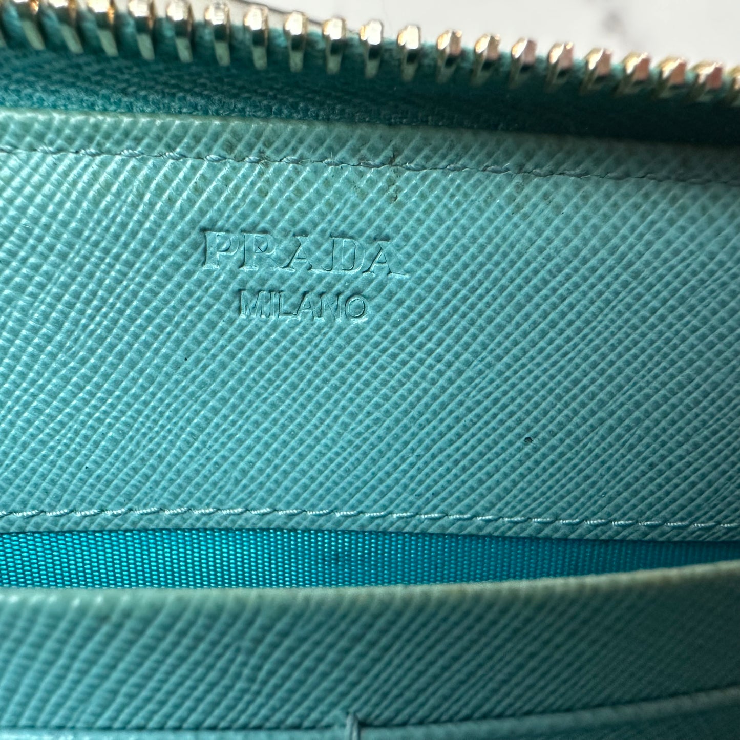Prada Saffiano Metal Leather Continental Wallet