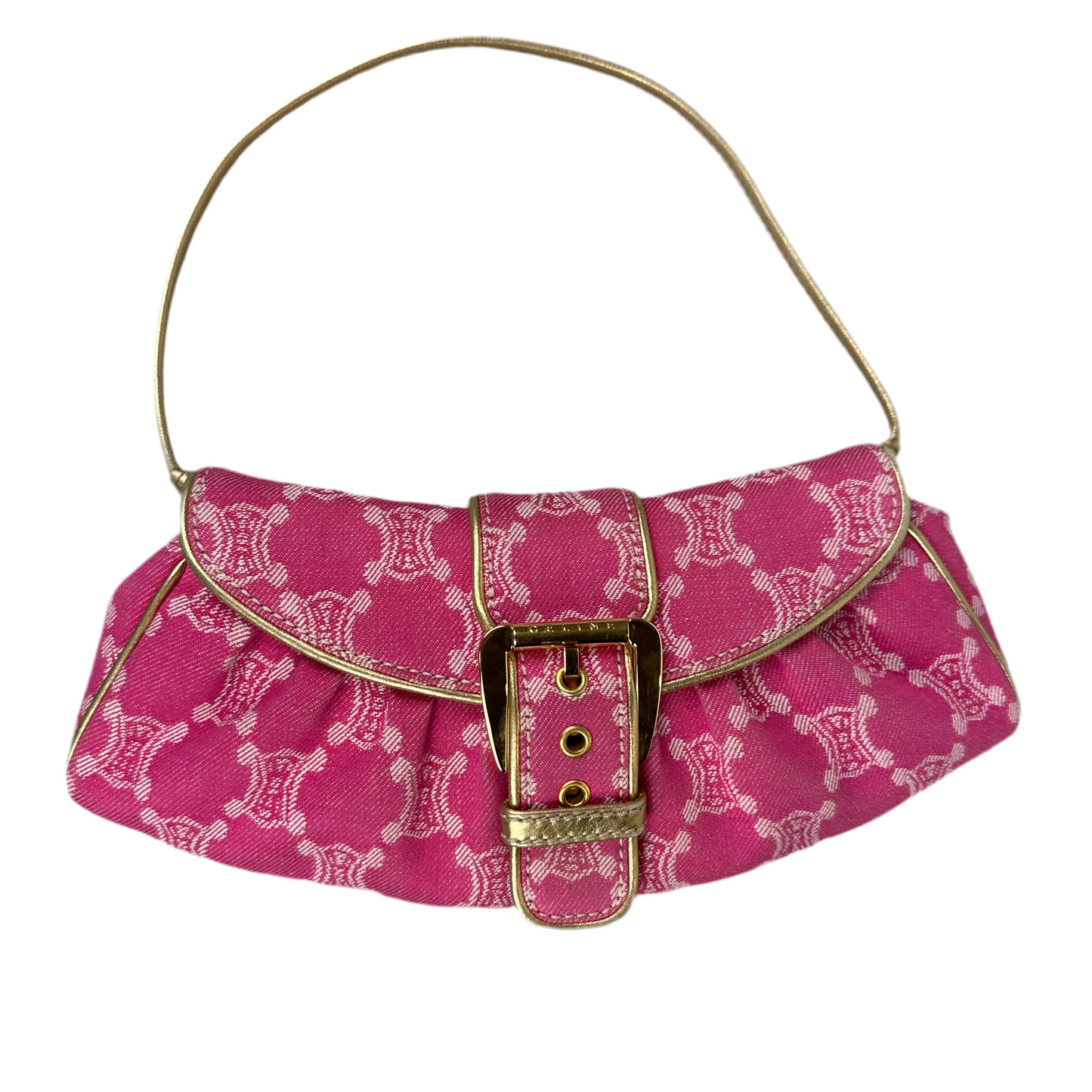 Celine Macadam Pink Denim Pochette