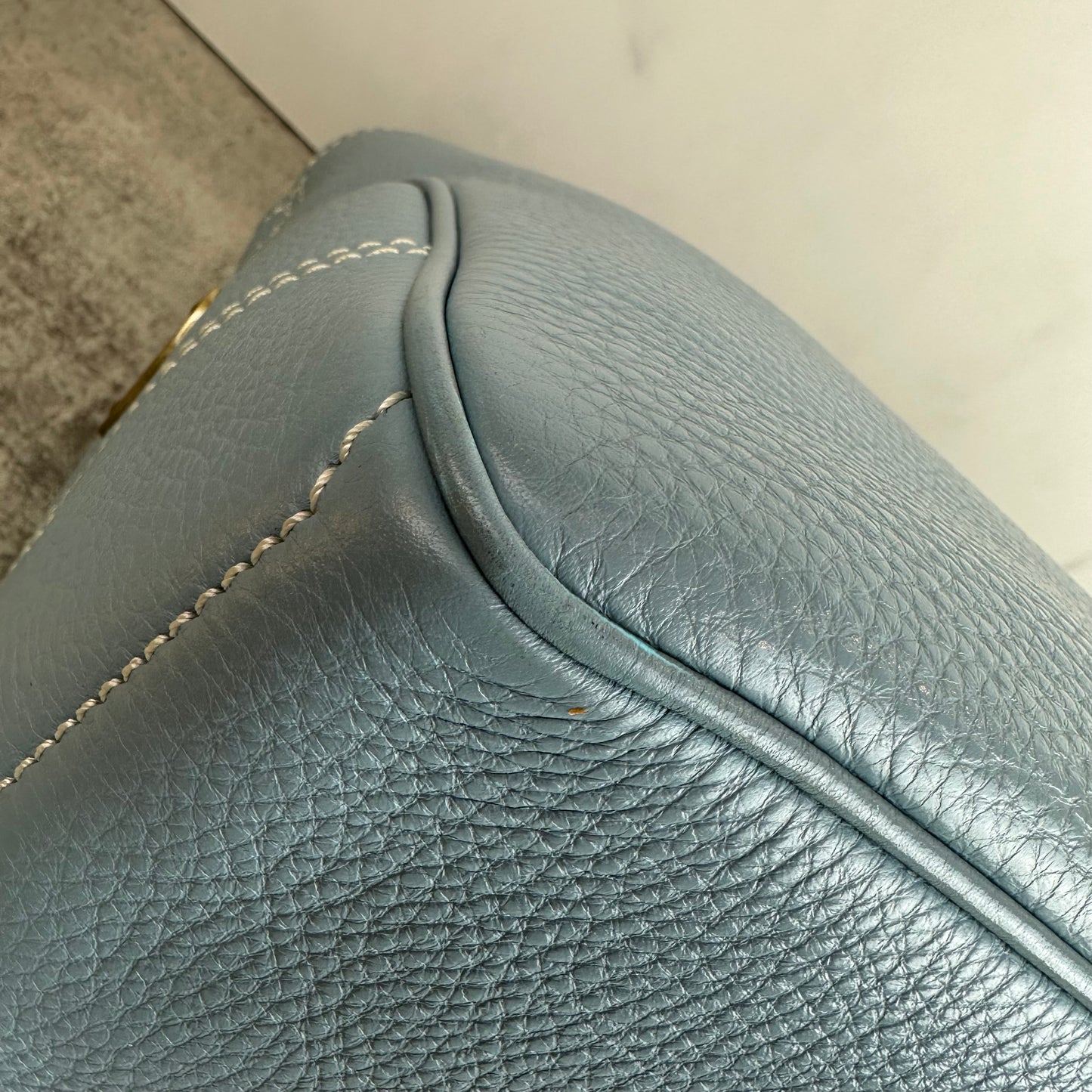 Celine Blue Leather Boogie Bag