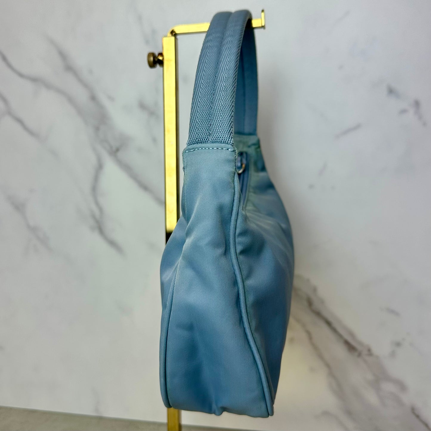 Prada Blue Nylon Pochette