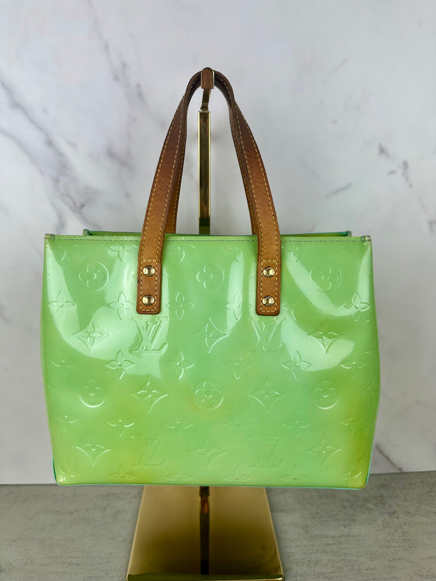 Louis Vuitton Green Vernis Reade PM