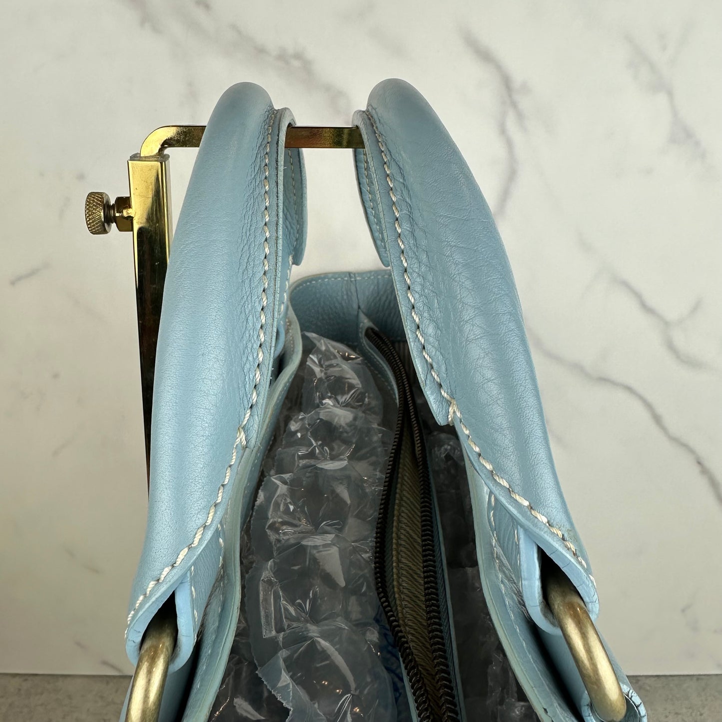 Celine Blue Leather Boogie Bag