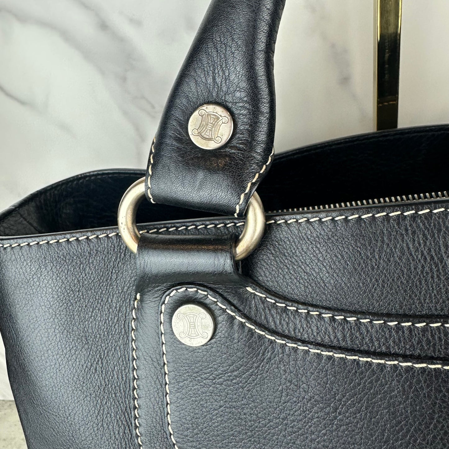 Celine Black Leather Boogie Bag