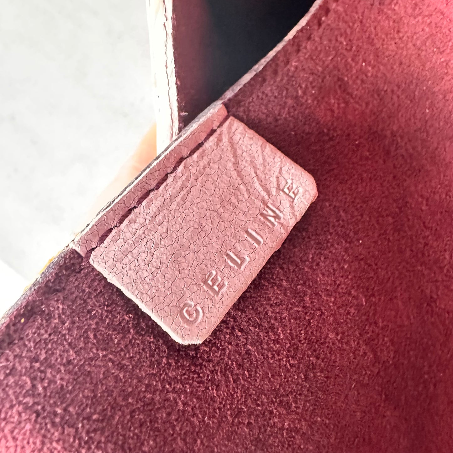 Vintage Celine Pebbled Leather Shoulder Bag