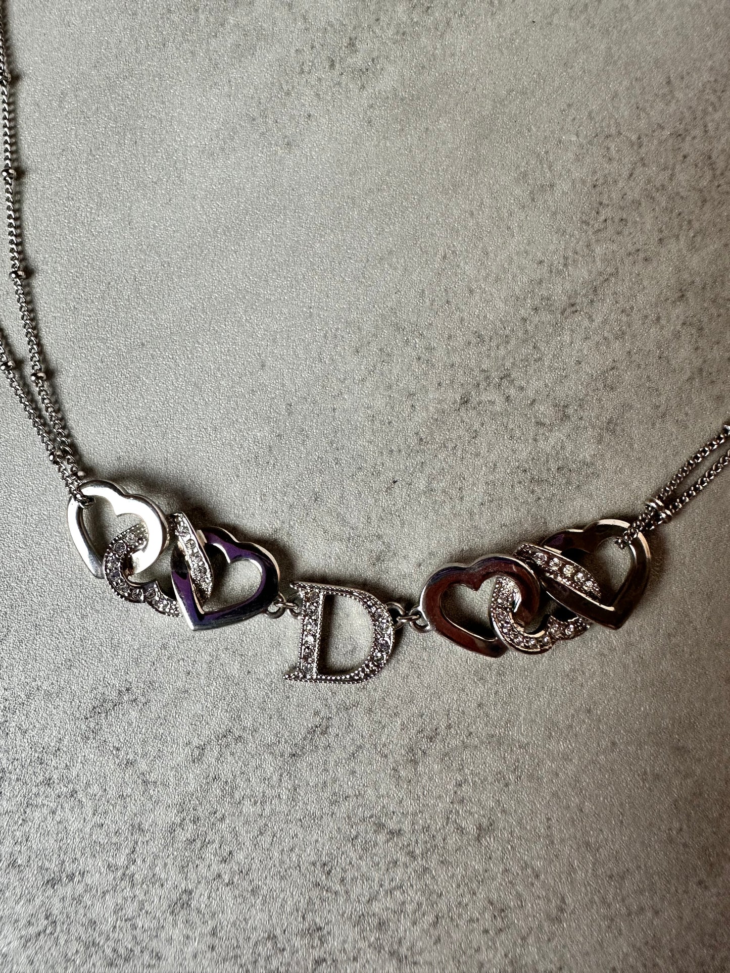Dior Interlocking Heart Necklace